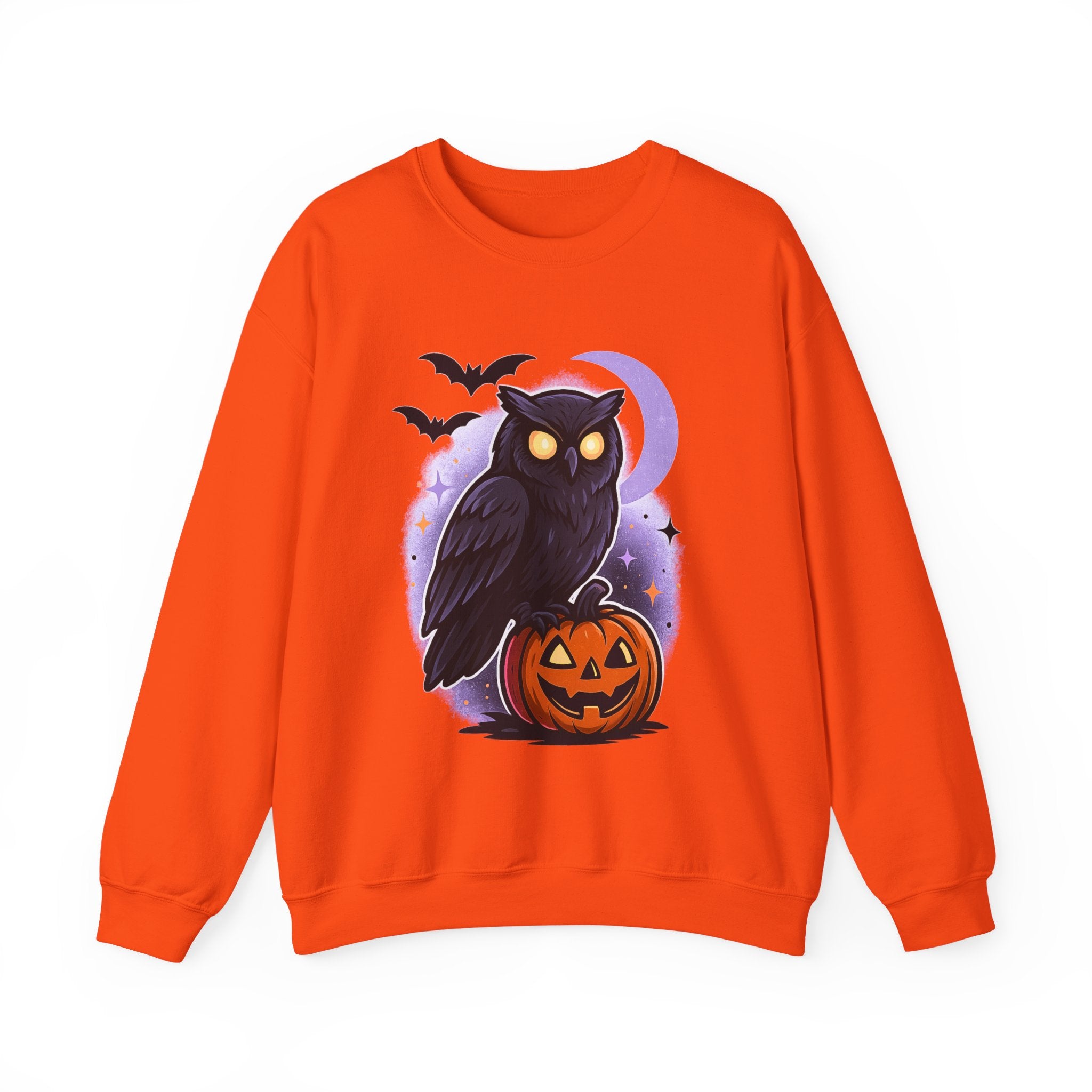 Spooky Owl and Pumpkin Night Sweatshirt