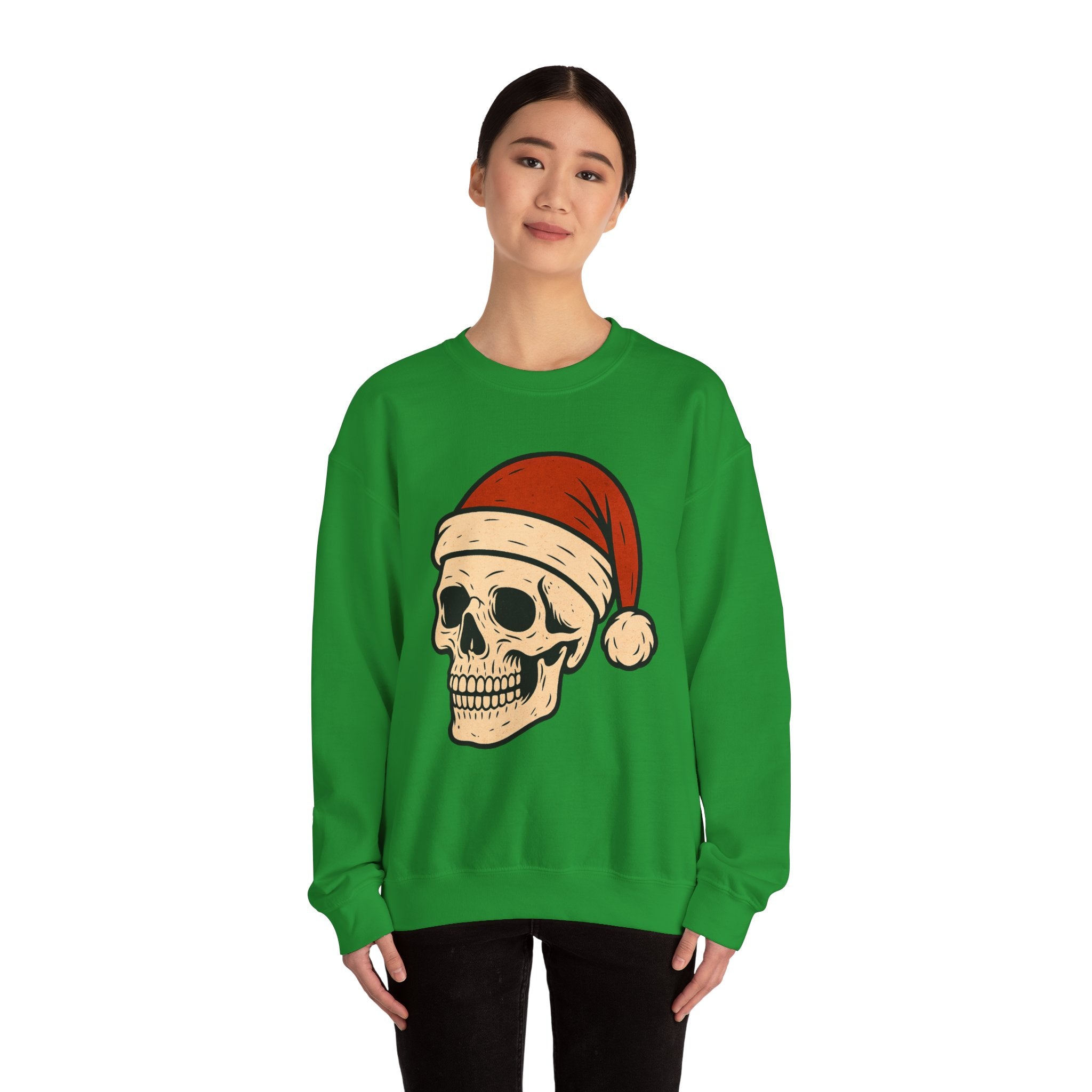 Skull with Santa Hat Sweatshirt