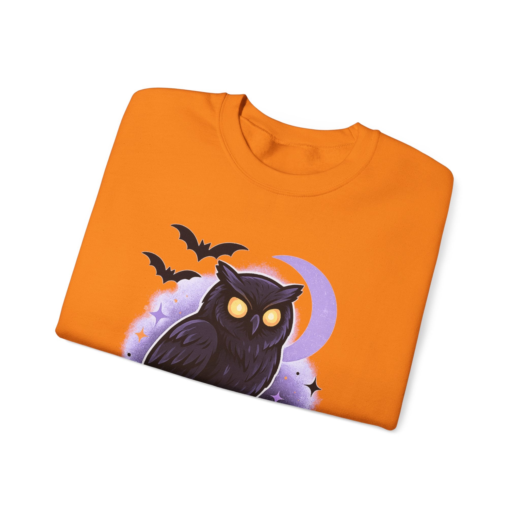 Spooky Owl and Pumpkin Night Sweatshirt