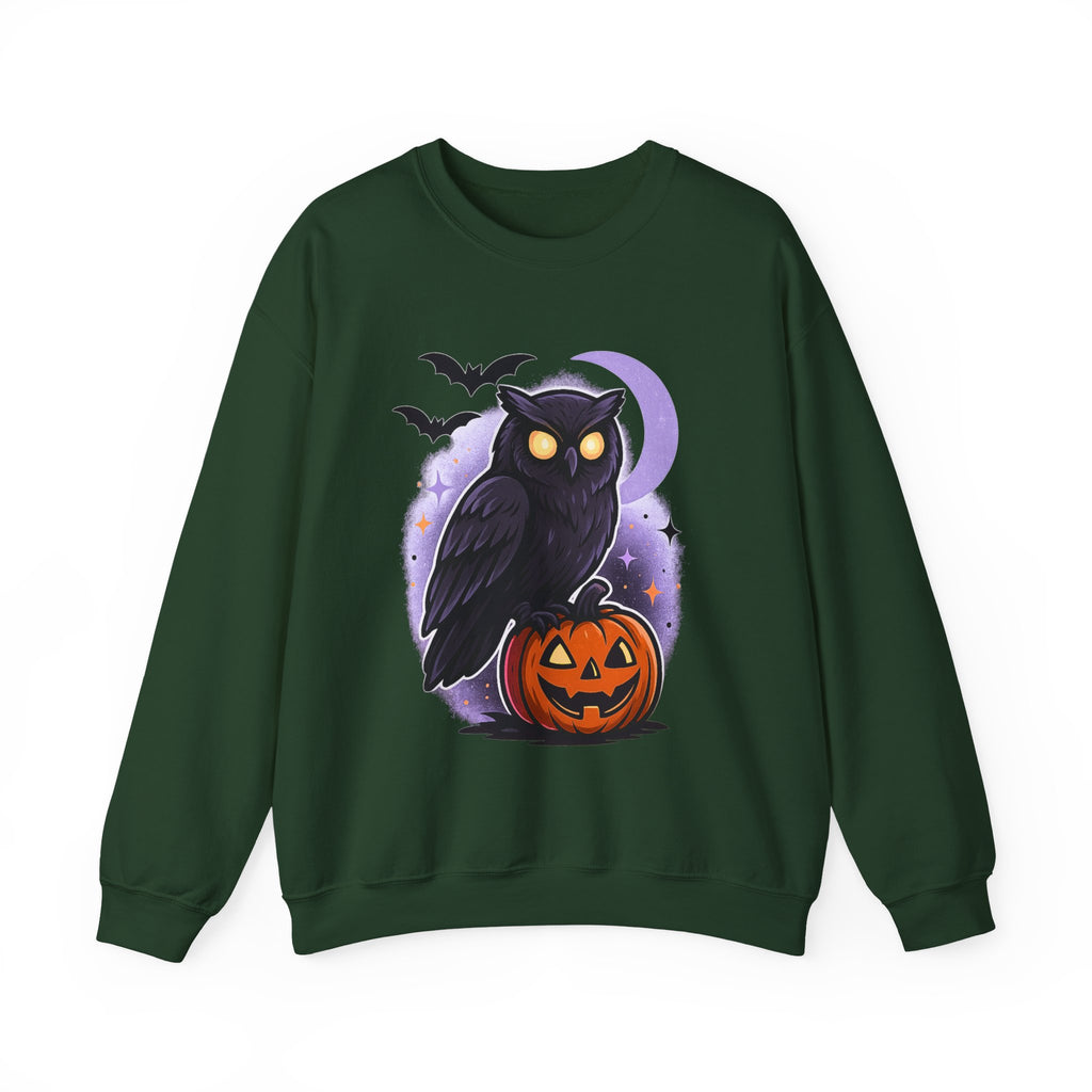 Spooky Owl and Pumpkin Night Sweatshirt