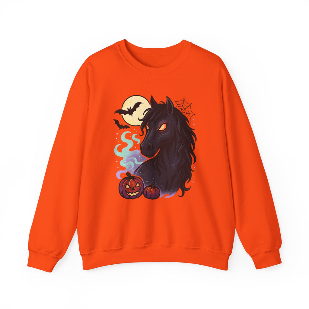 Gothic Horse Under Moonlight Spooky Sweatshirt