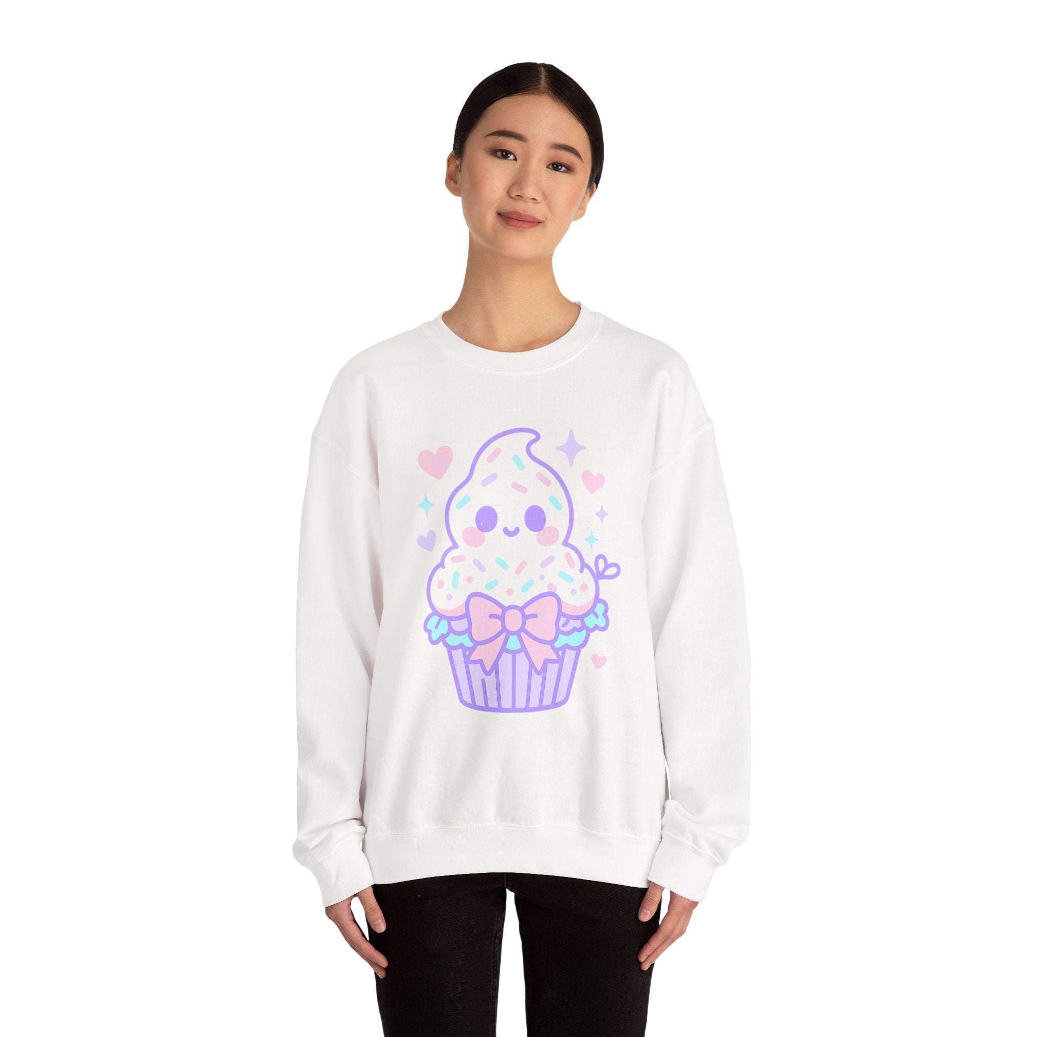 Kawaii Ghost Cupcake with Pastel Charm