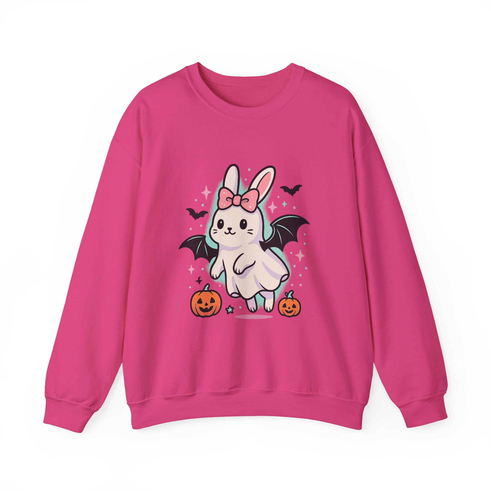 Cute Ghost Bunny with Bat Wings Sweatshirt