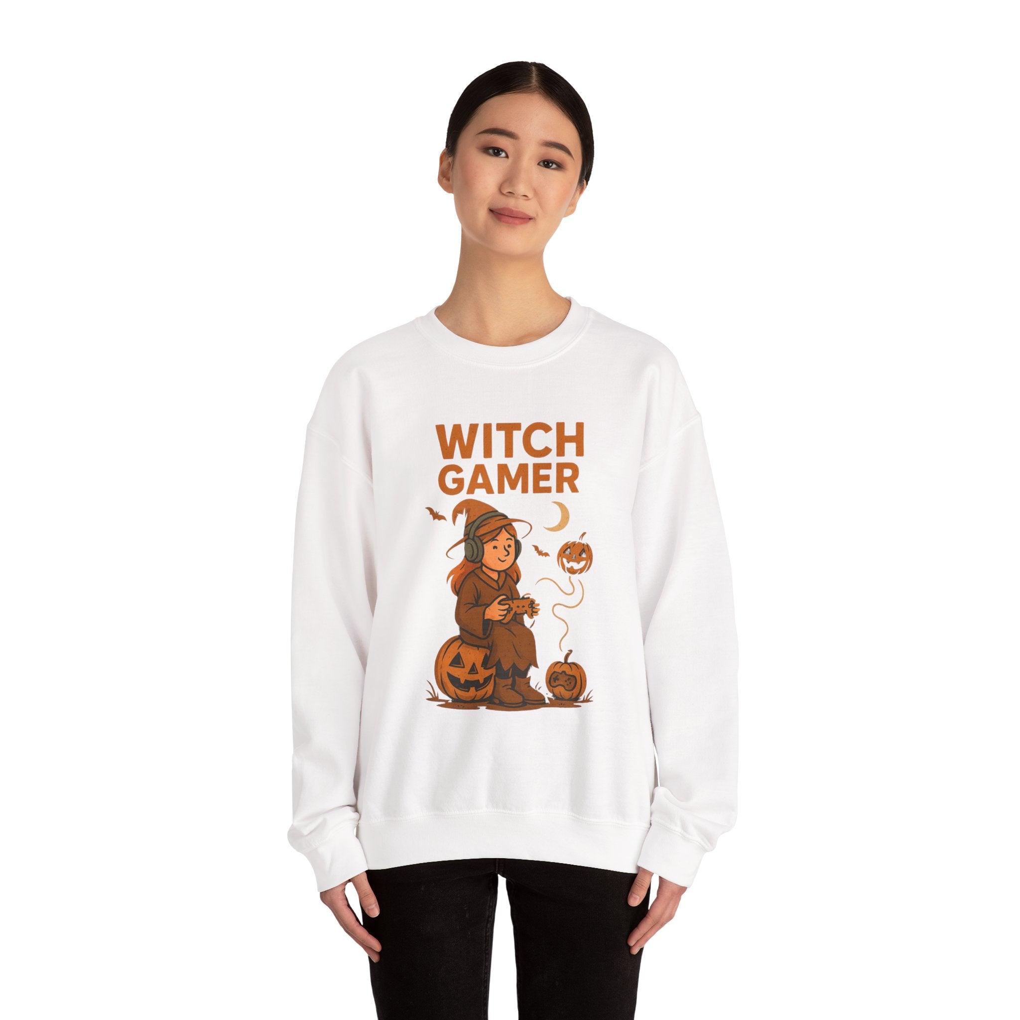 Witch Gamer Halloween Sweatshirt