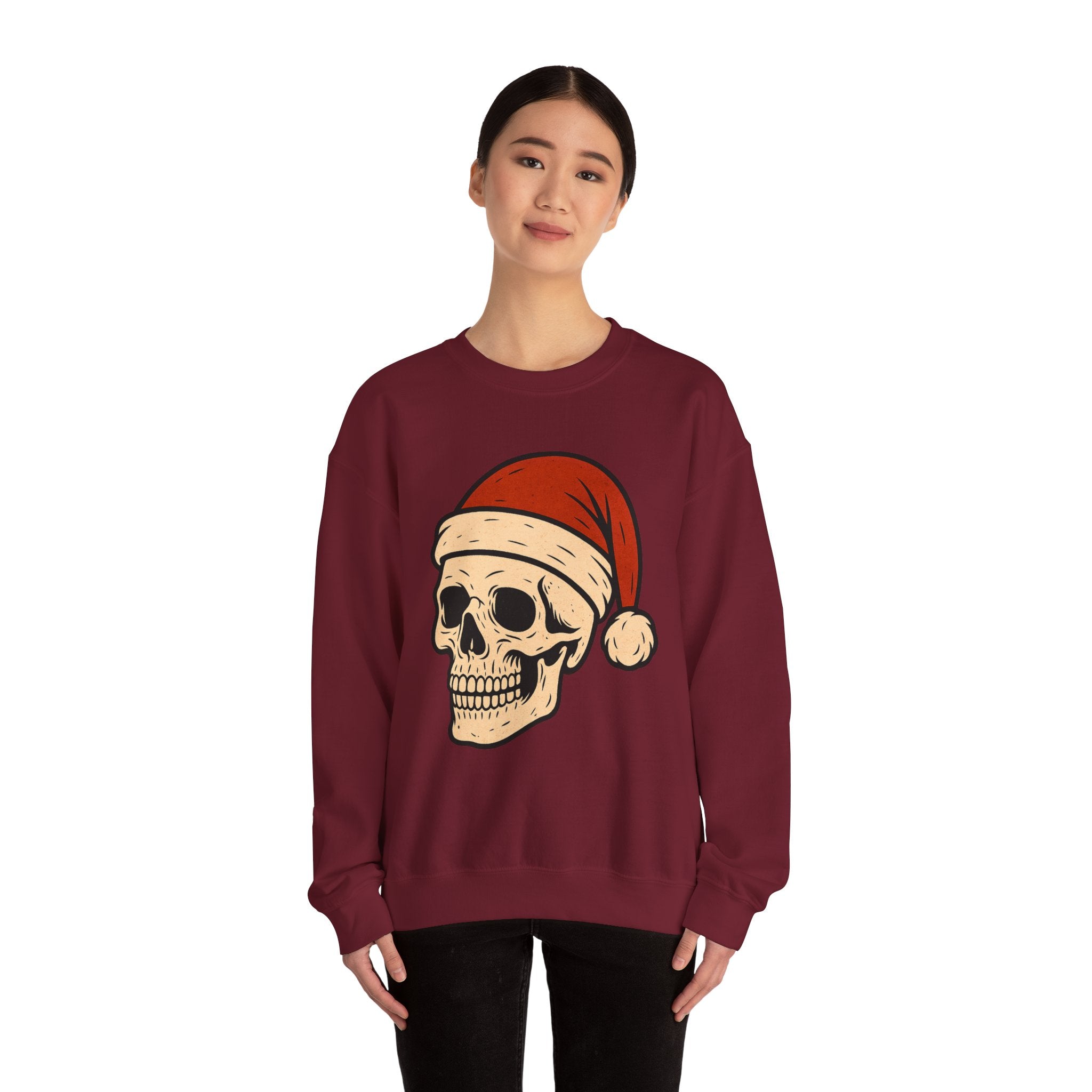 Skull with Santa Hat Sweatshirt