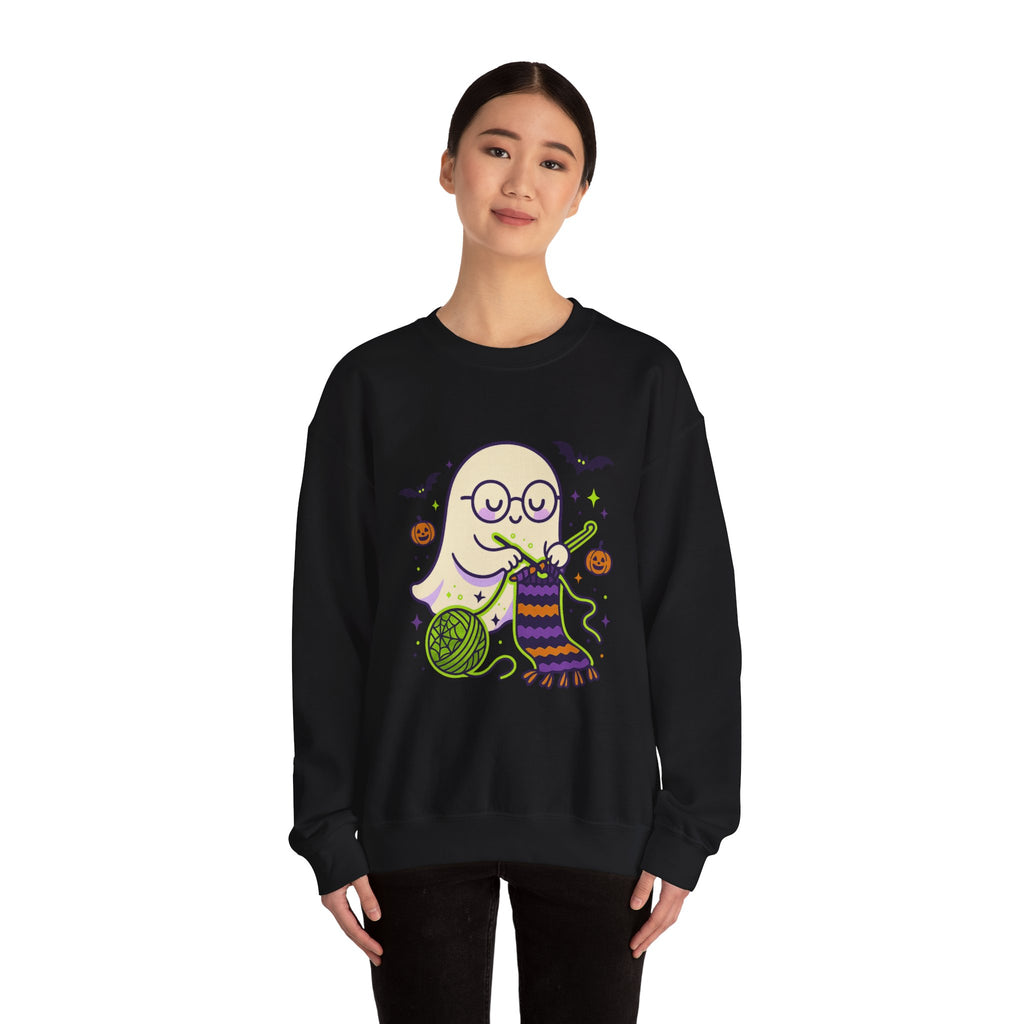 Crocheting Ghost with Halloween Charm Sweatshirt