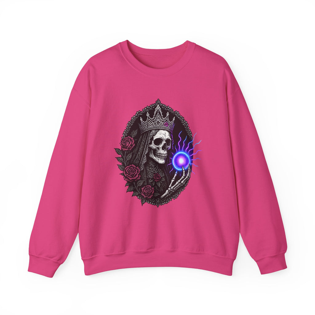 Gothic Skull Queen with Neon Aura