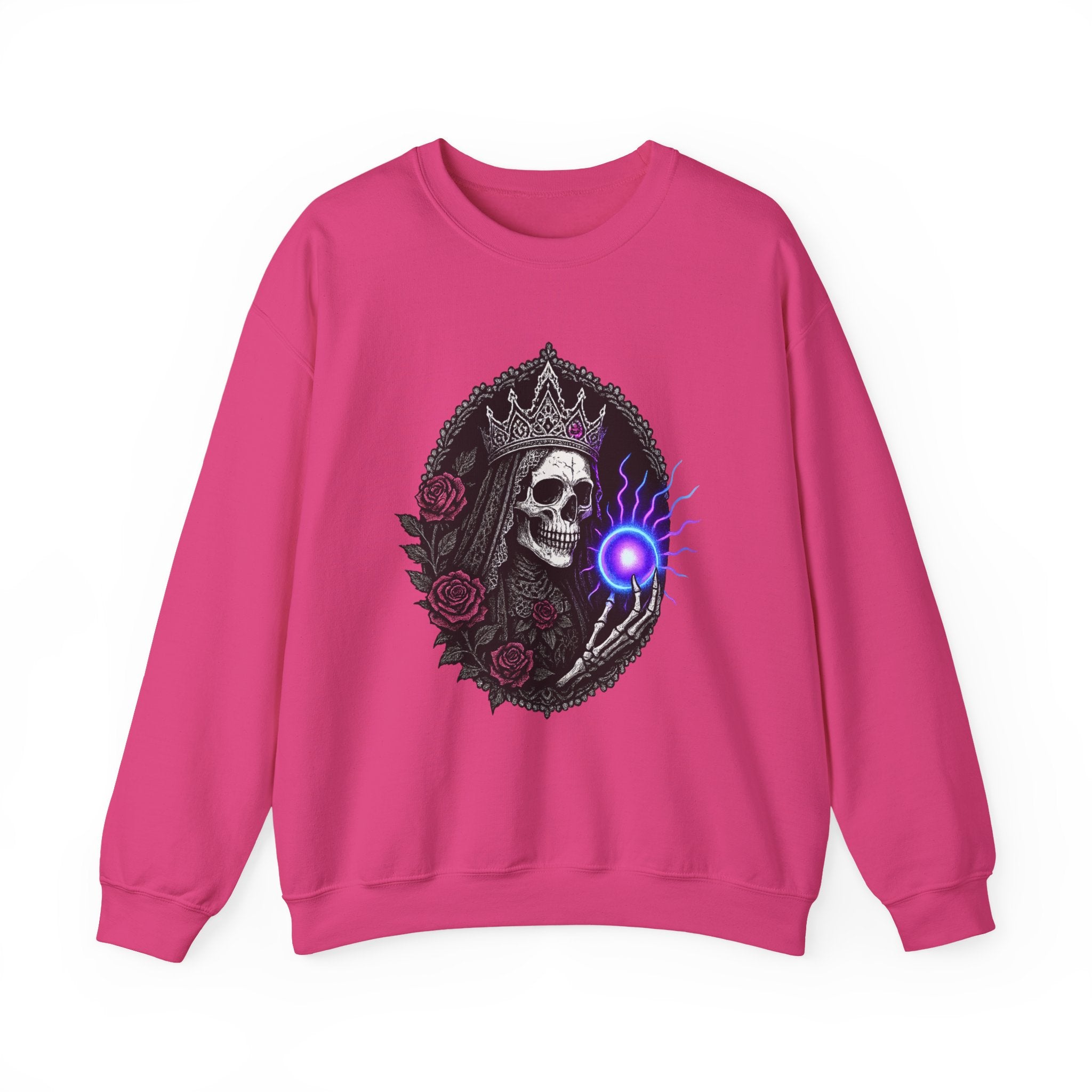 Gothic Skull Queen with Neon Aura