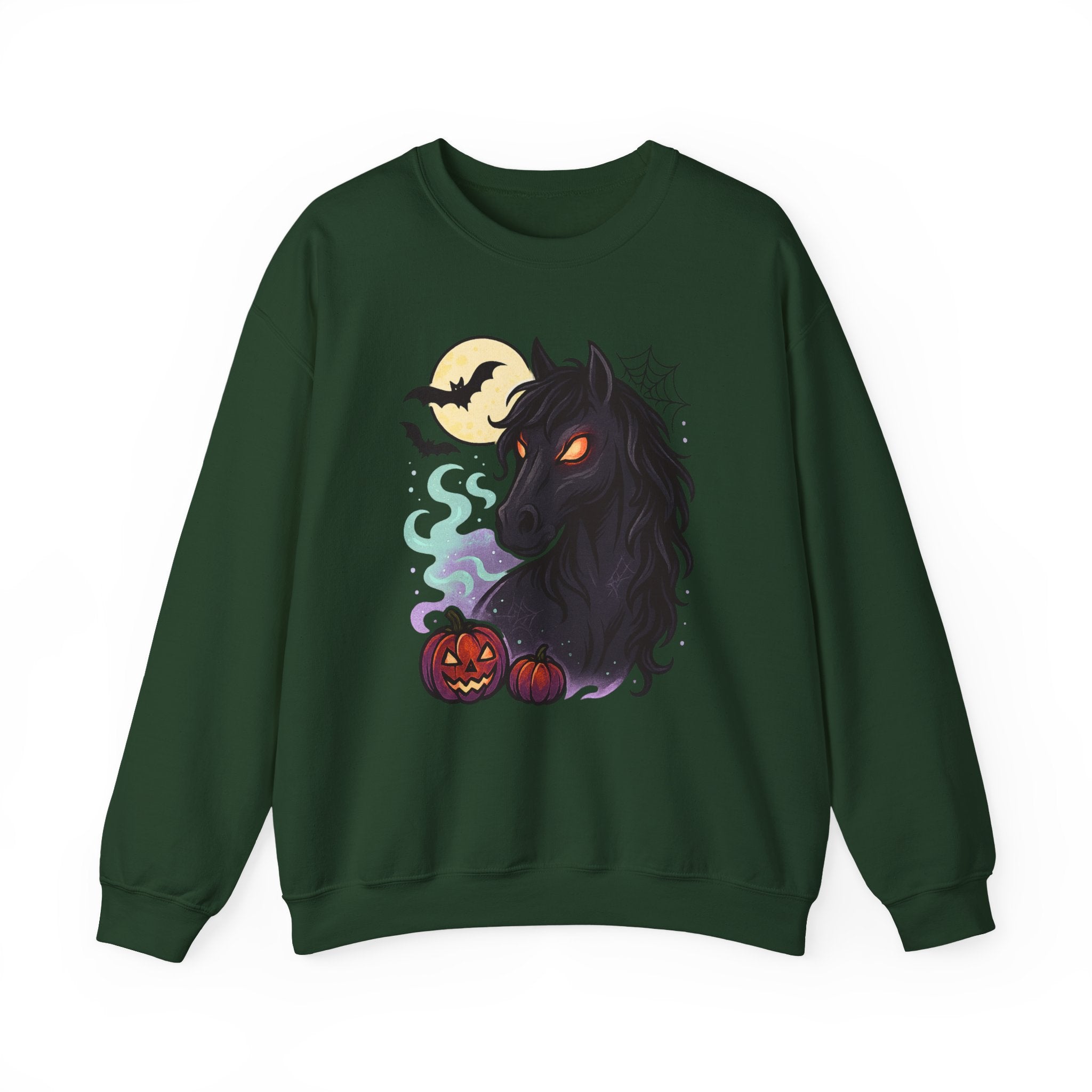Gothic Horse Under Moonlight Spooky Sweatshirt