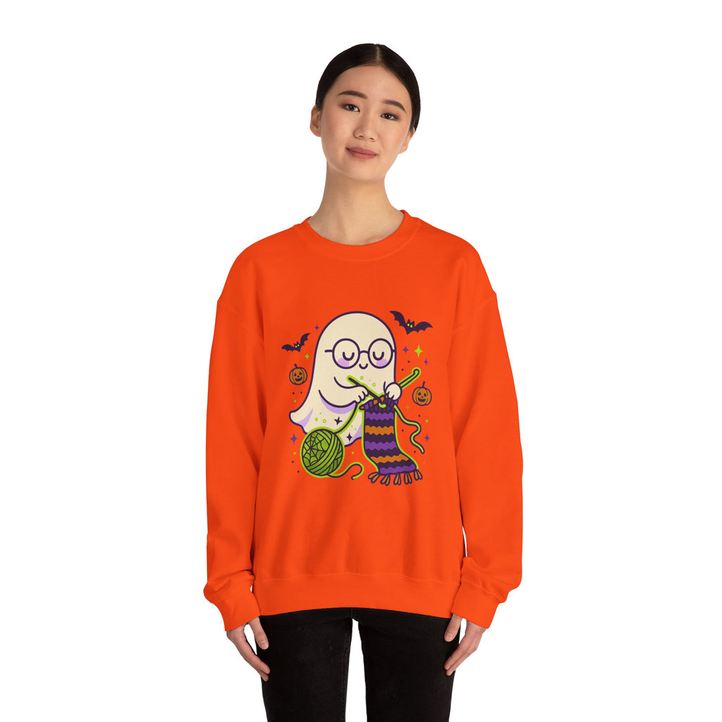 Crocheting Ghost with Halloween Charm Sweatshirt