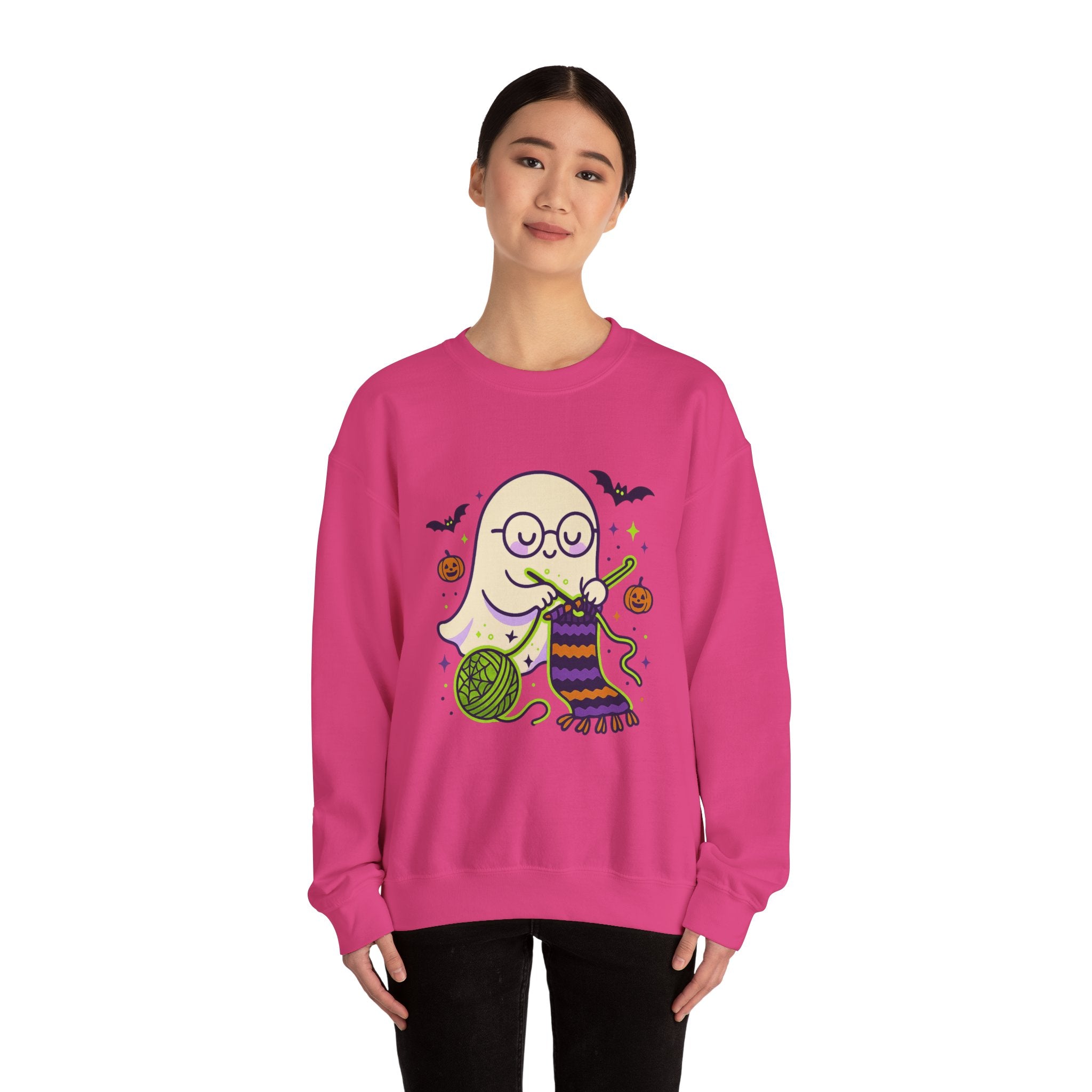 Crocheting Ghost with Halloween Charm Sweatshirt
