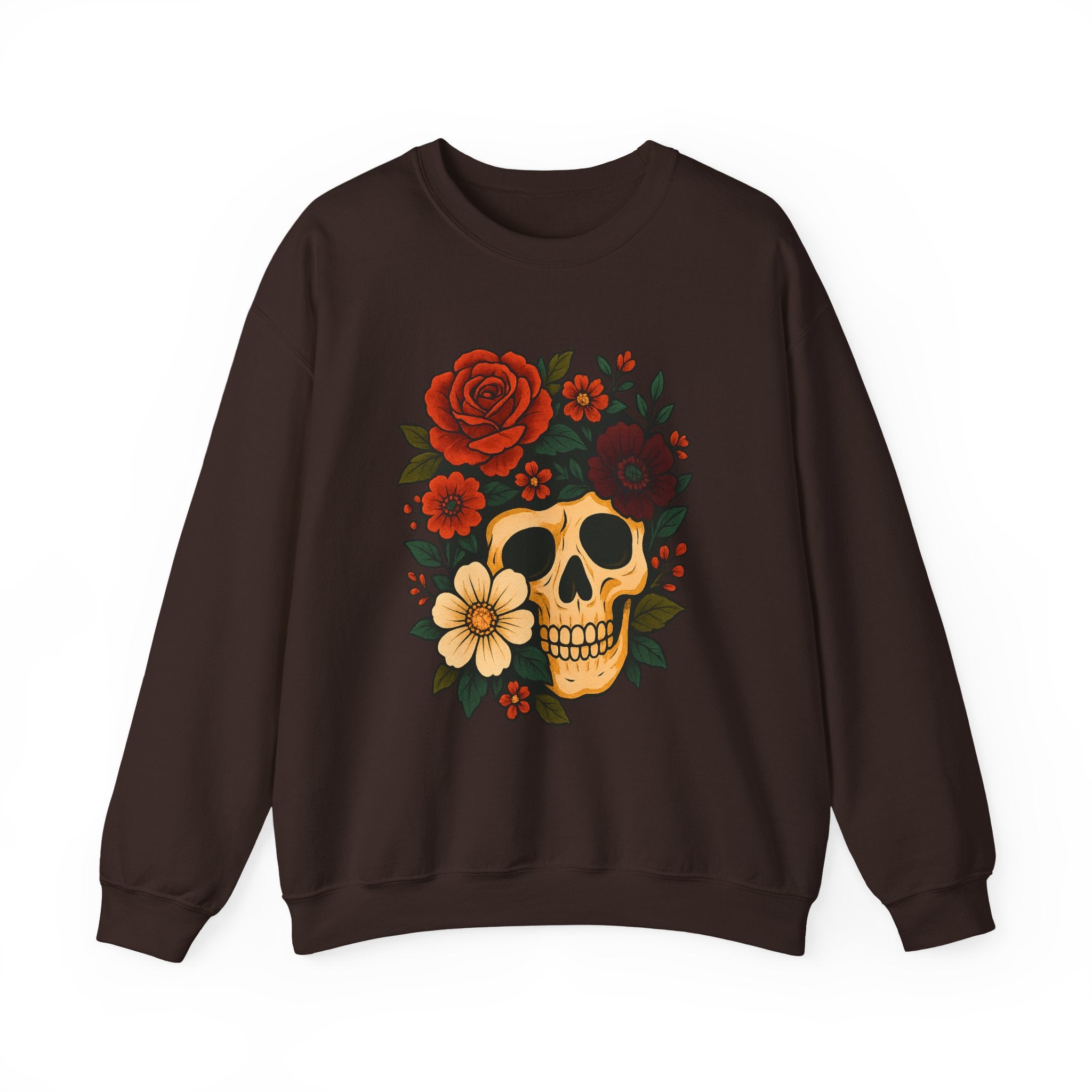 Floral Skull Halloween Sweatshirt
