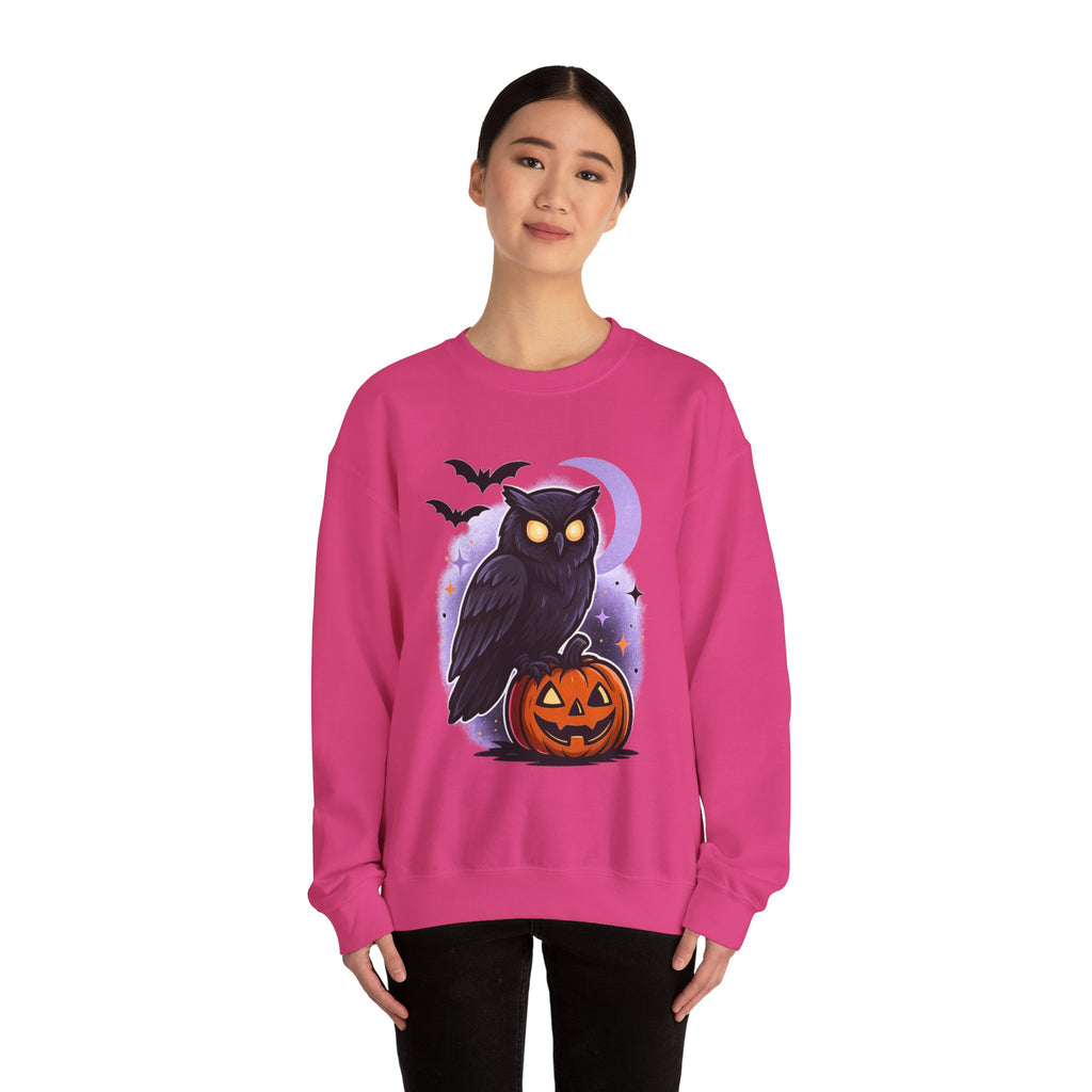 Spooky Owl and Pumpkin Night Sweatshirt