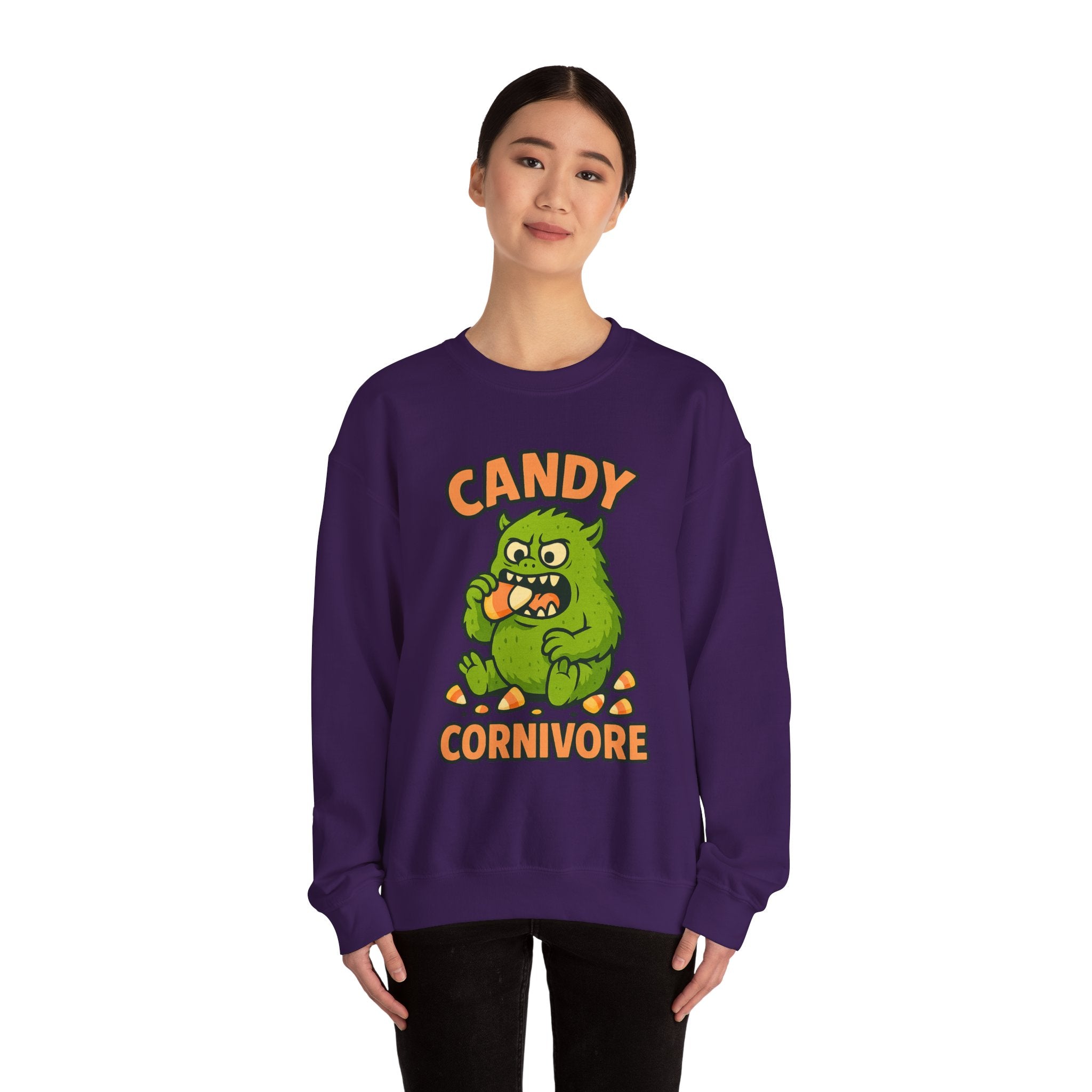 Candy Corn Monster Munching Delight Sweatshirt
