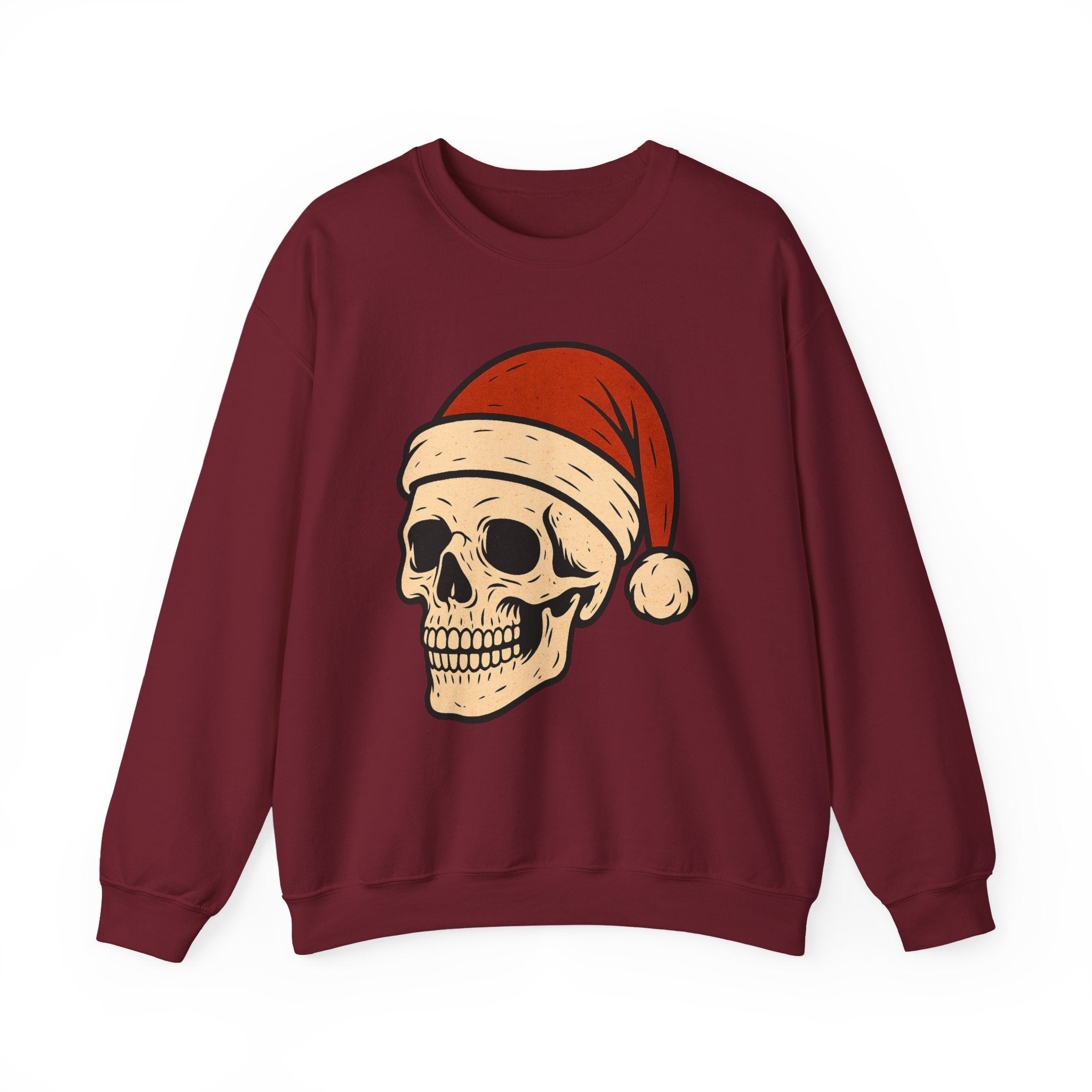 Skull with Santa Hat Sweatshirt