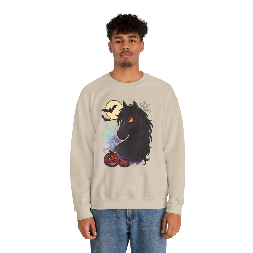 Gothic Horse Under Moonlight Spooky Sweatshirt