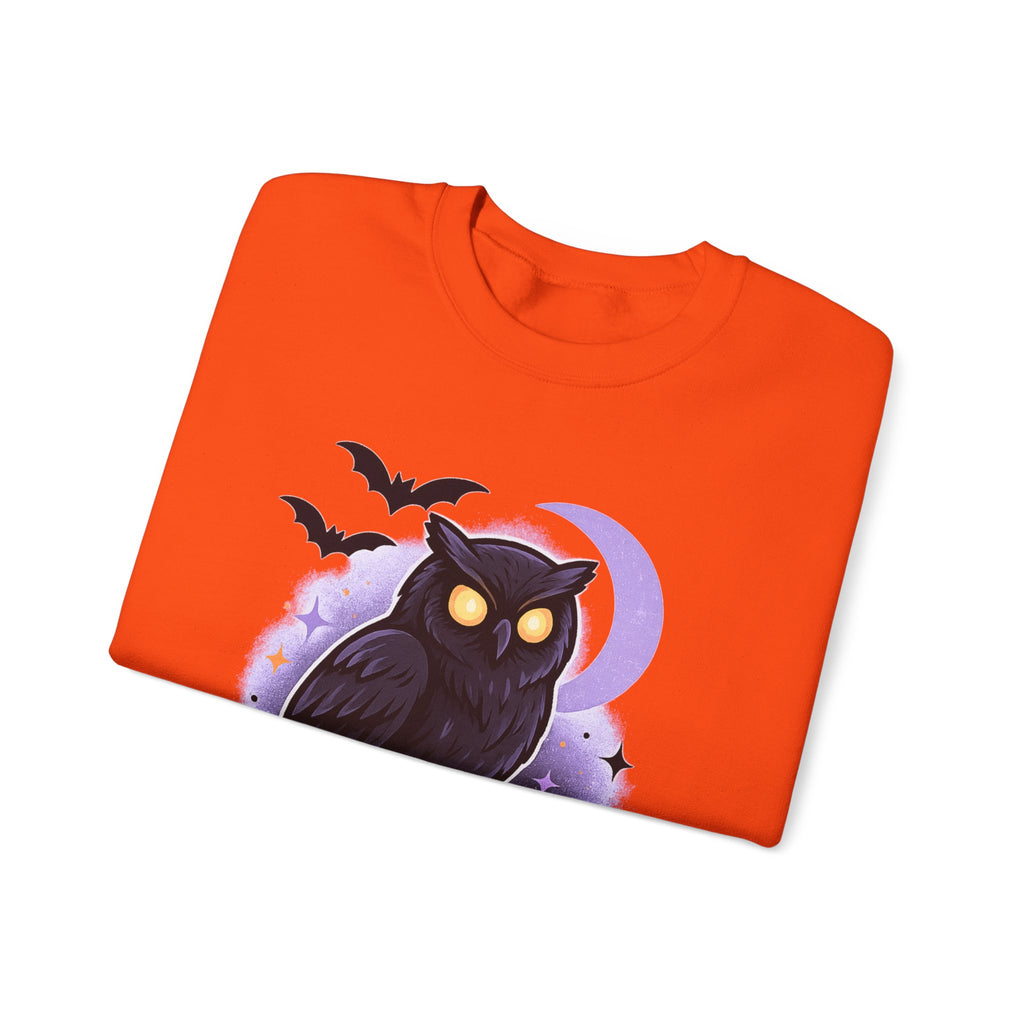 Spooky Owl and Pumpkin Night Sweatshirt