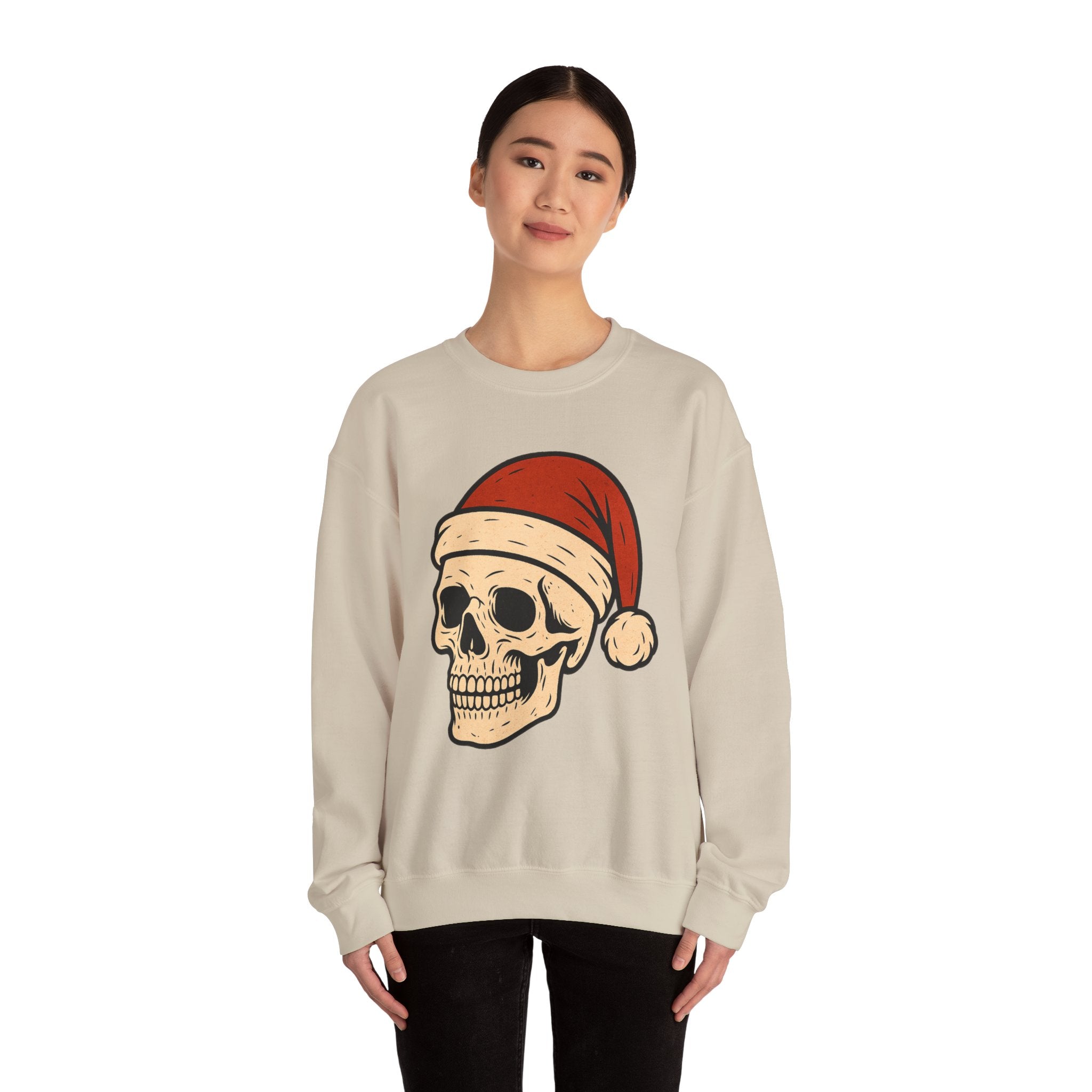 Skull with Santa Hat Sweatshirt