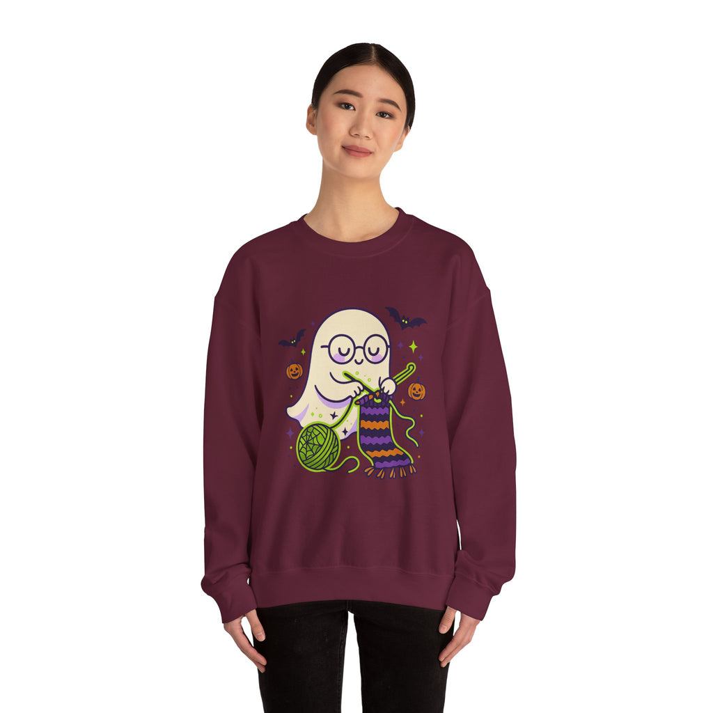 Crocheting Ghost with Halloween Charm Sweatshirt