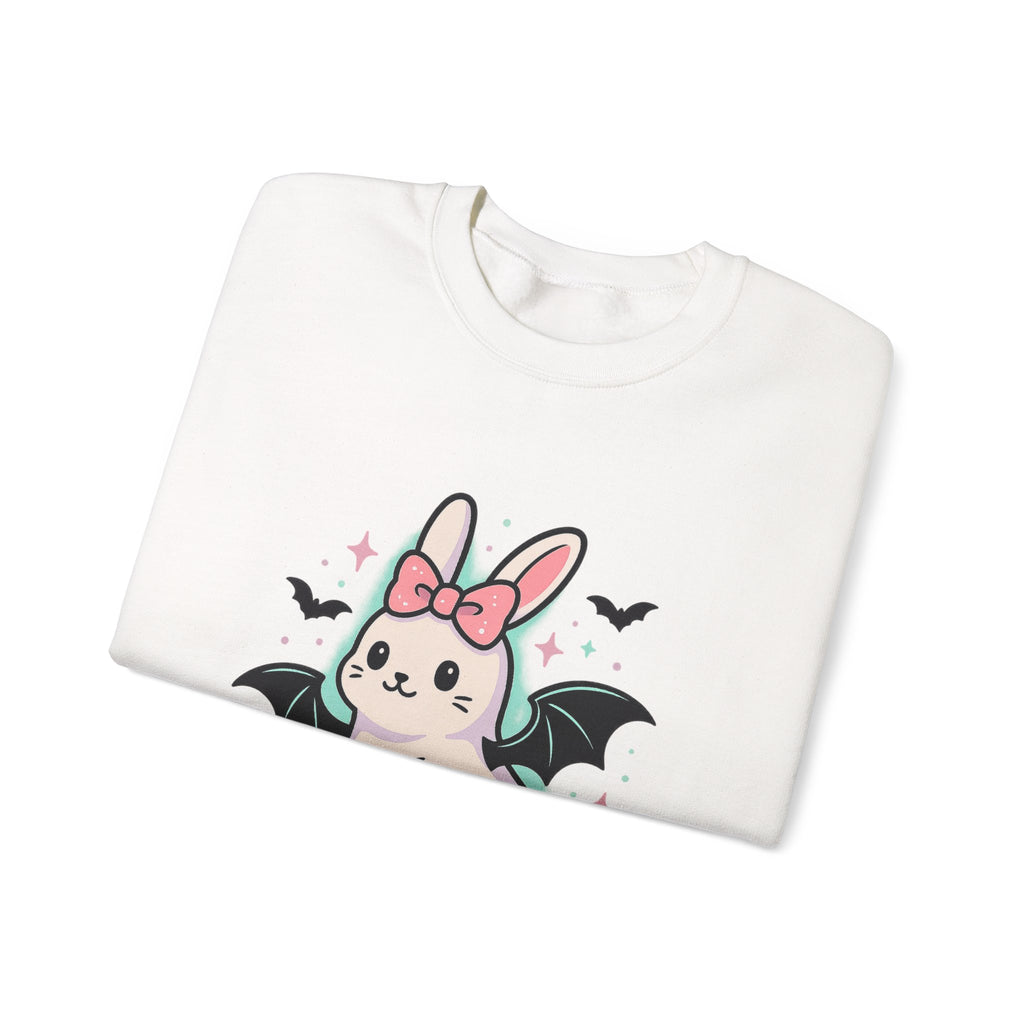 Cute Ghost Bunny with Bat Wings Sweatshirt