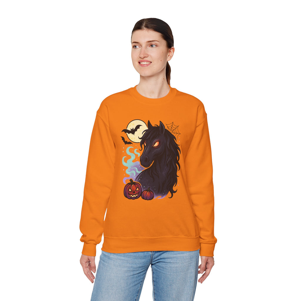 Gothic Horse Under Moonlight Spooky Sweatshirt