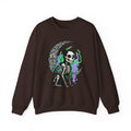 Gothic Cat with Neon Aura Halloween Sweatshirt