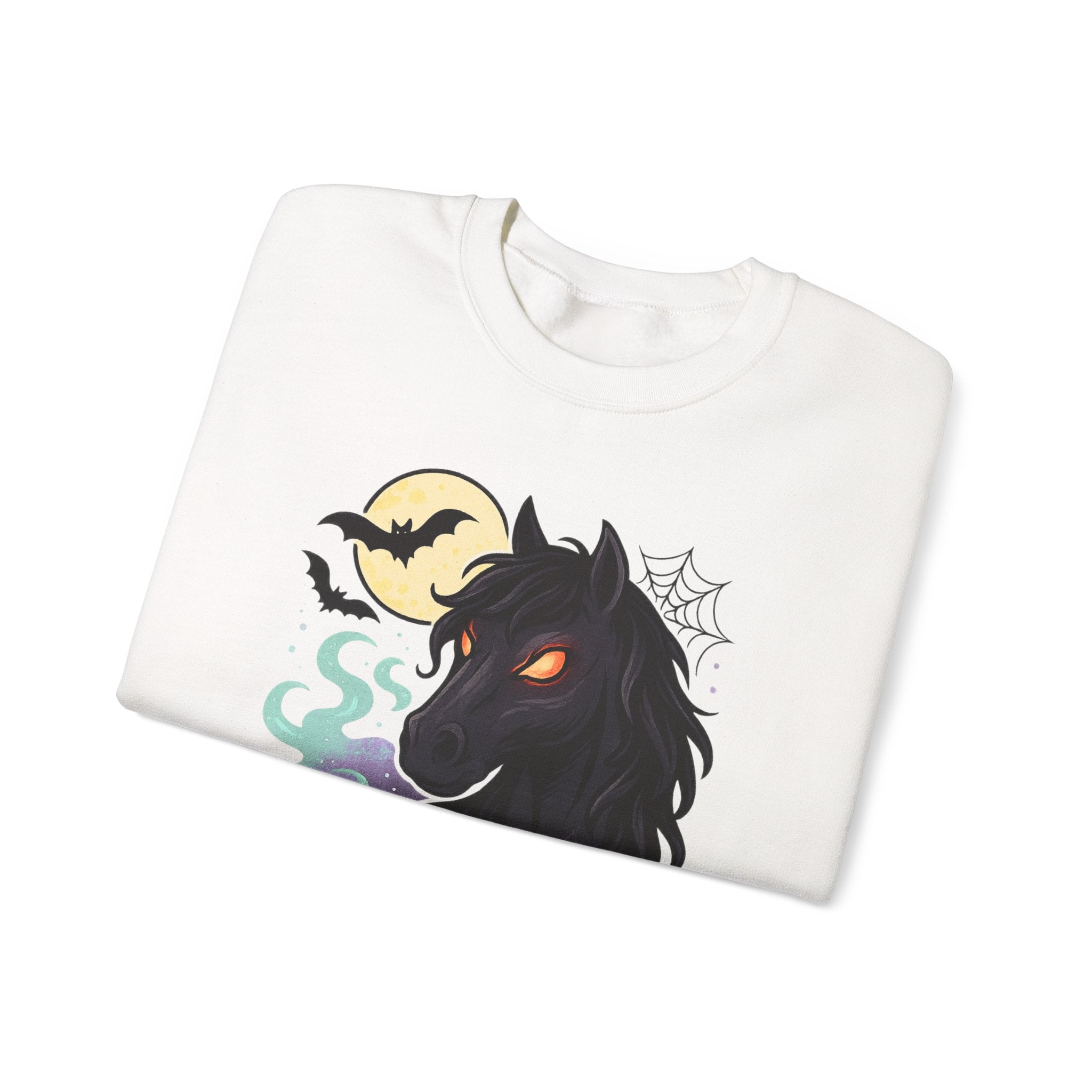 Gothic Horse Under Moonlight Spooky Sweatshirt