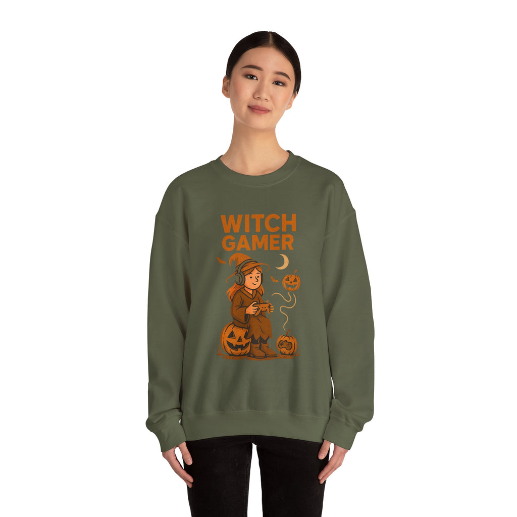Witch Gamer Halloween Sweatshirt
