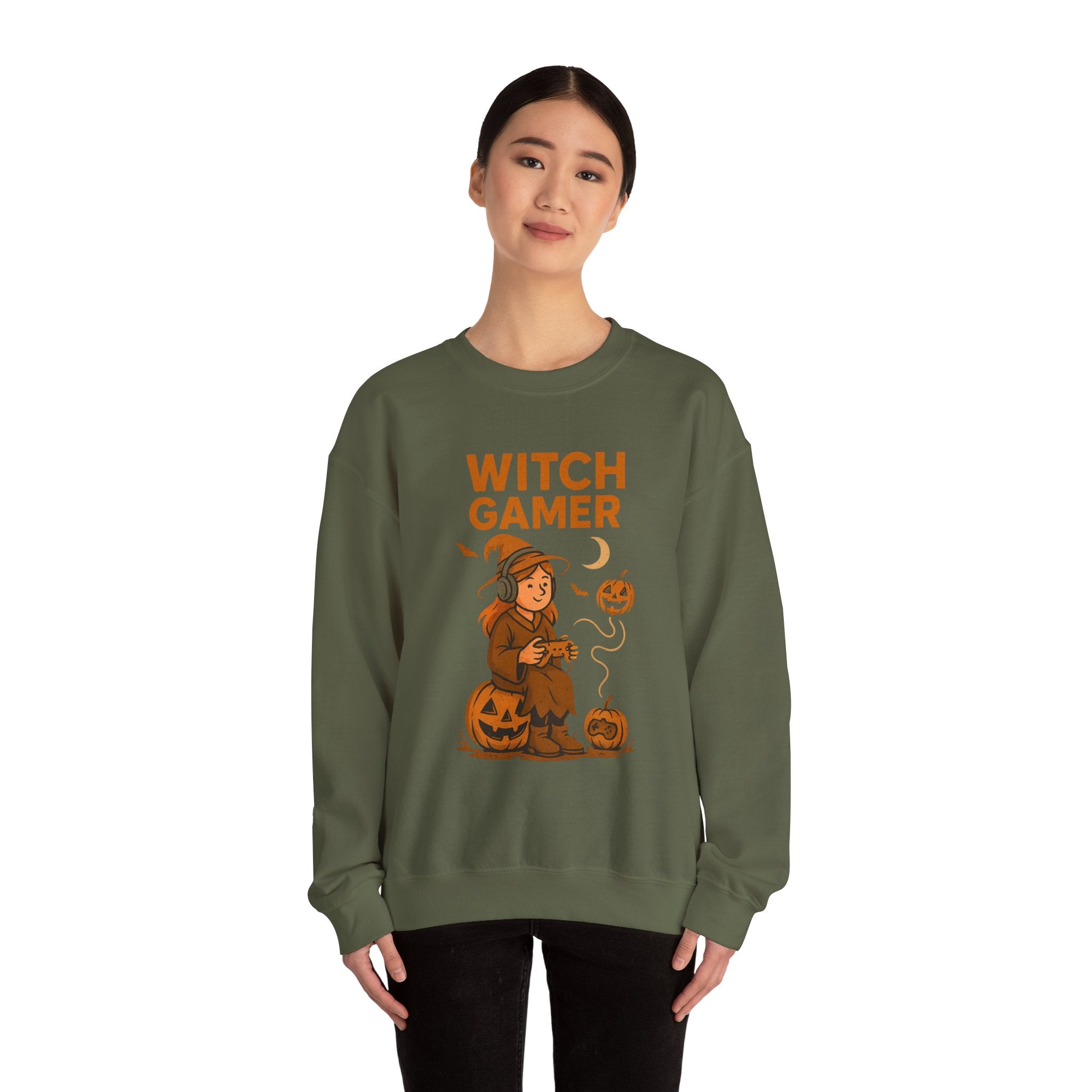 Witch Gamer Halloween Sweatshirt