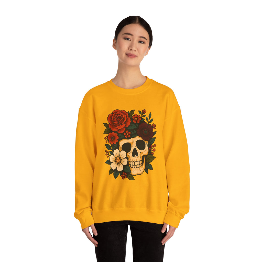 Floral Skull Halloween Sweatshirt