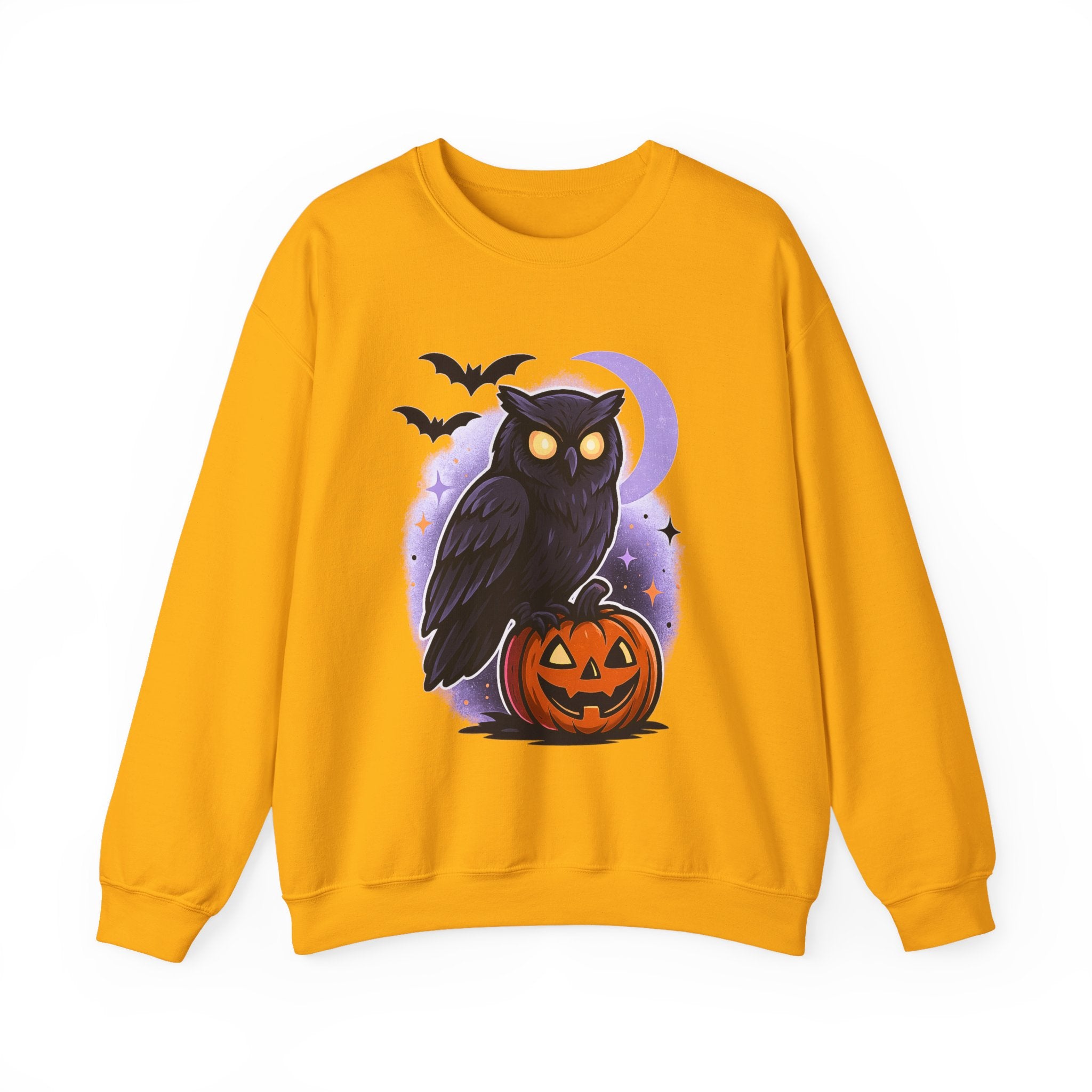 Spooky Owl and Pumpkin Night Sweatshirt