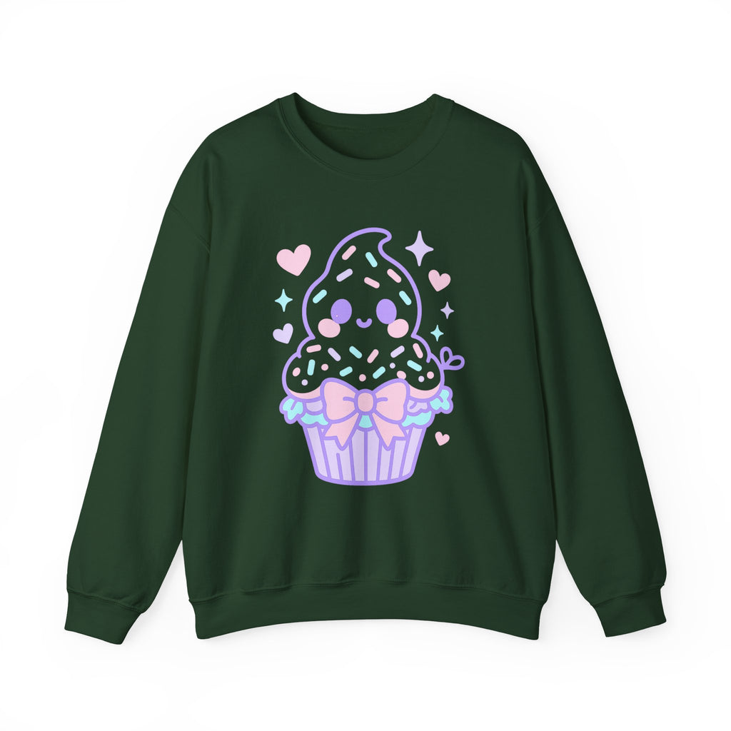 Kawaii Ghost Cupcake with Pastel Charm