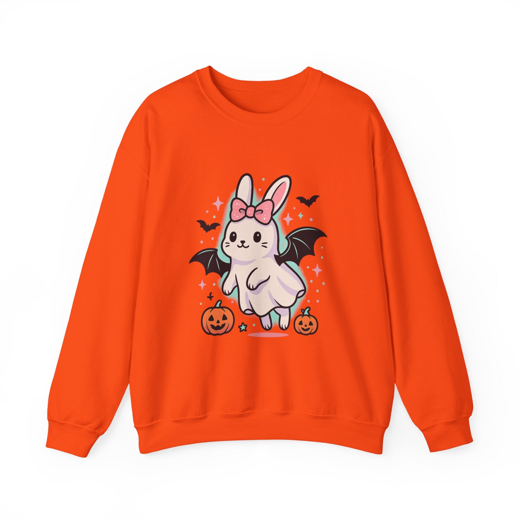 Cute Ghost Bunny with Bat Wings Sweatshirt