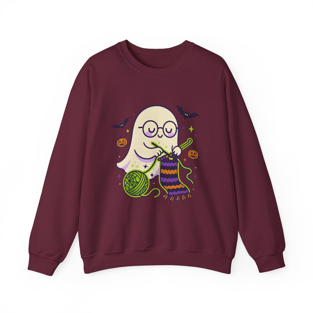 Crocheting Ghost with Halloween Charm Sweatshirt