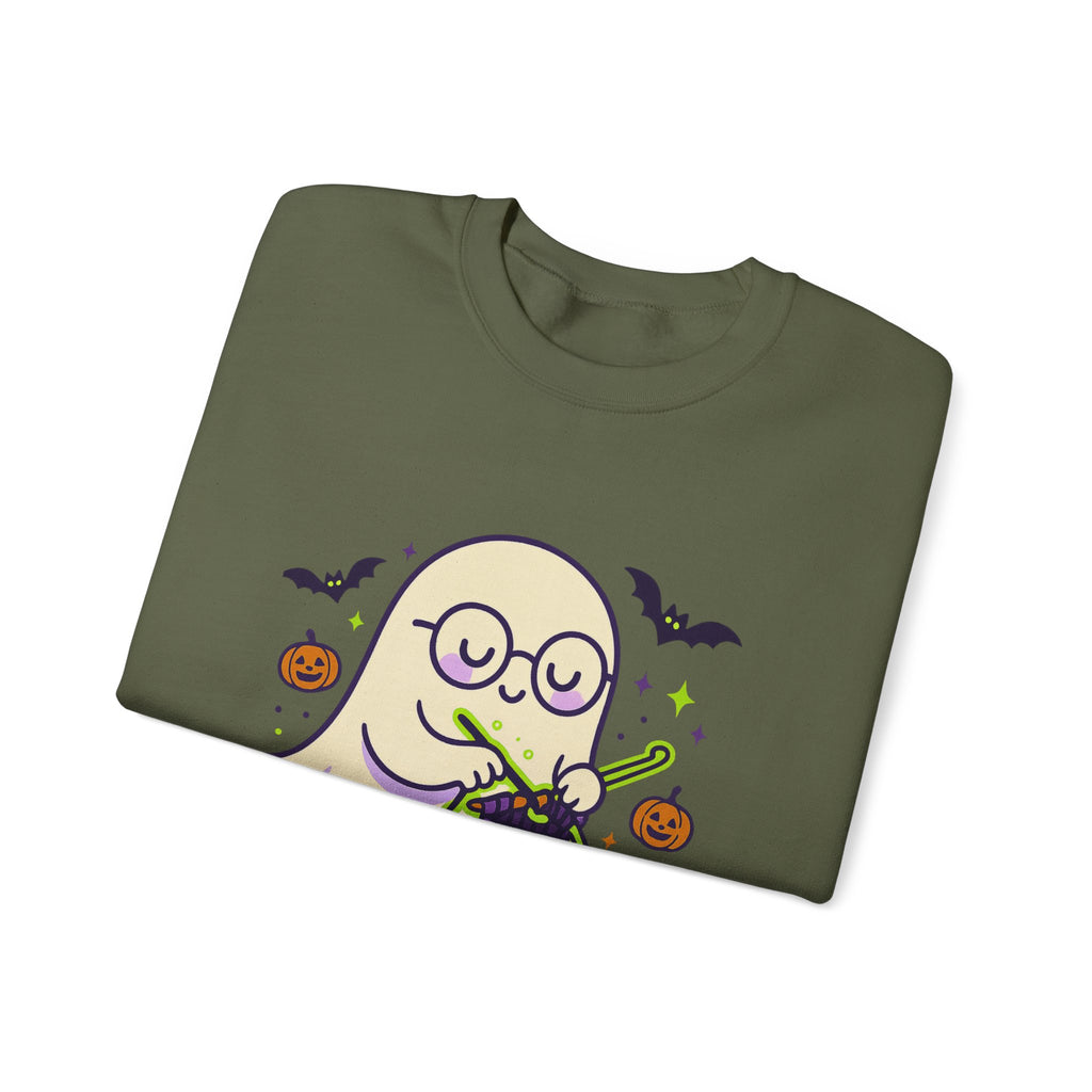 Crocheting Ghost with Halloween Charm Sweatshirt
