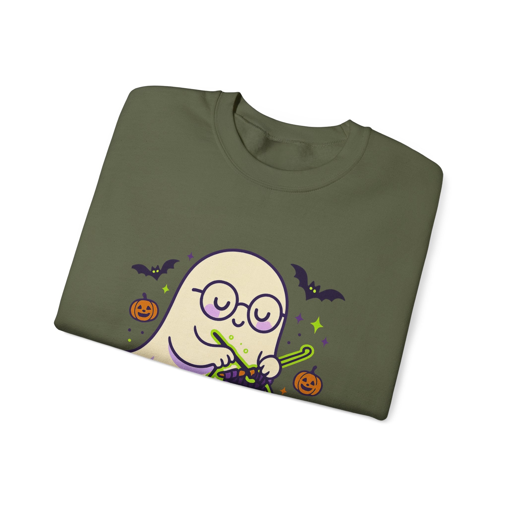 Crocheting Ghost with Halloween Charm Sweatshirt