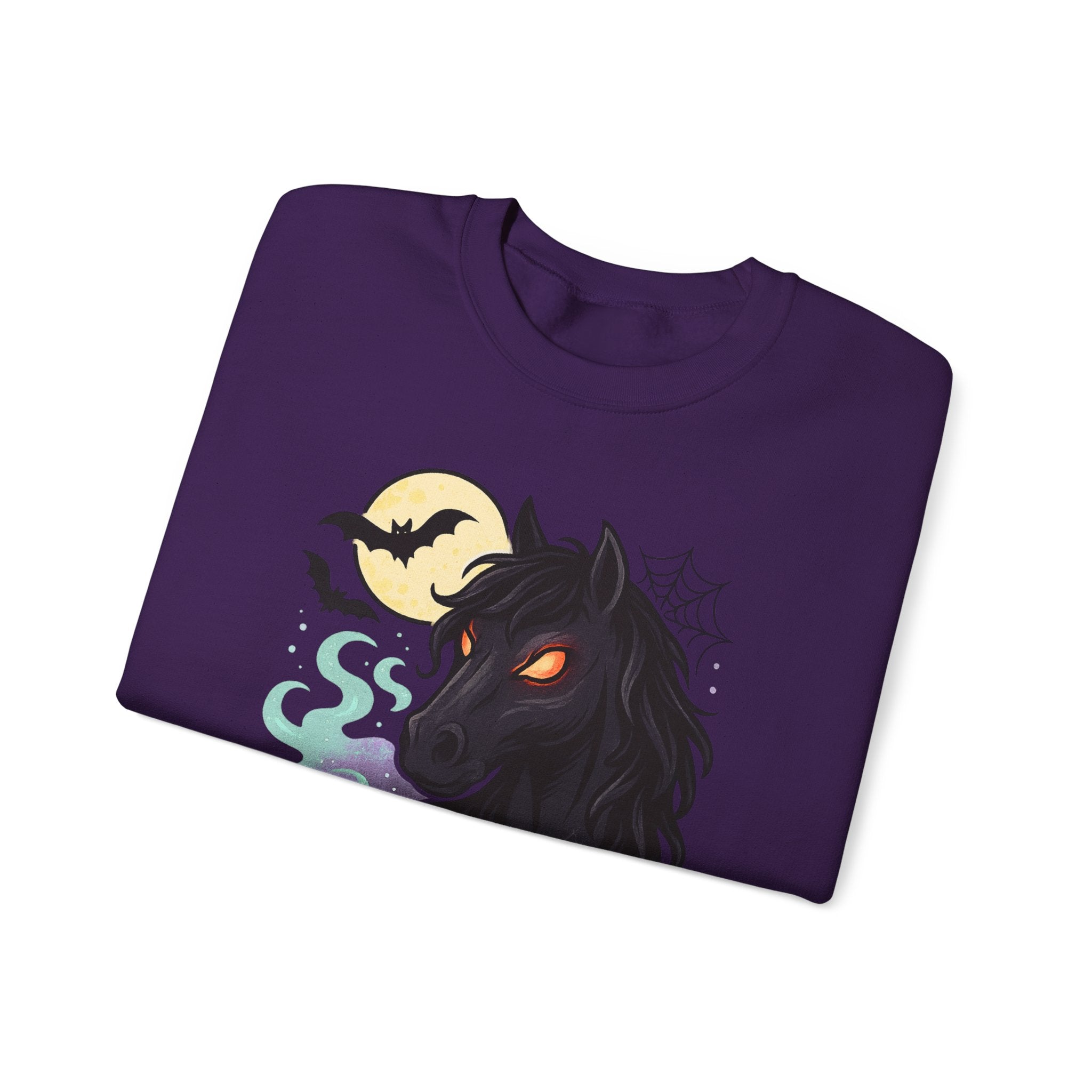 Gothic Horse Under Moonlight Spooky Sweatshirt