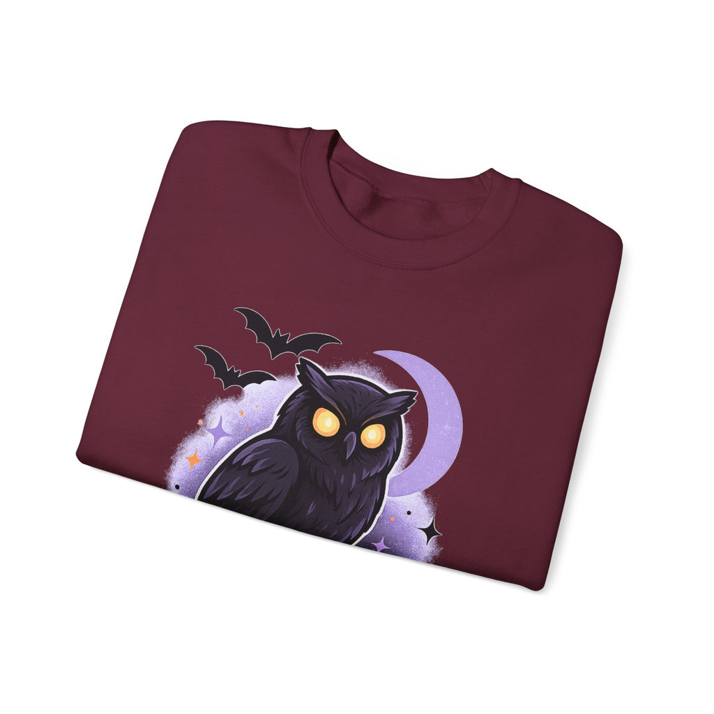 Spooky Owl and Pumpkin Night Sweatshirt