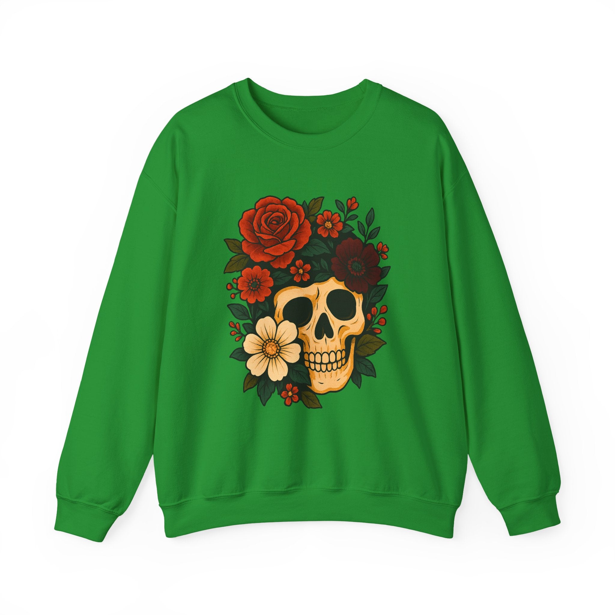 Floral Skull Halloween Sweatshirt