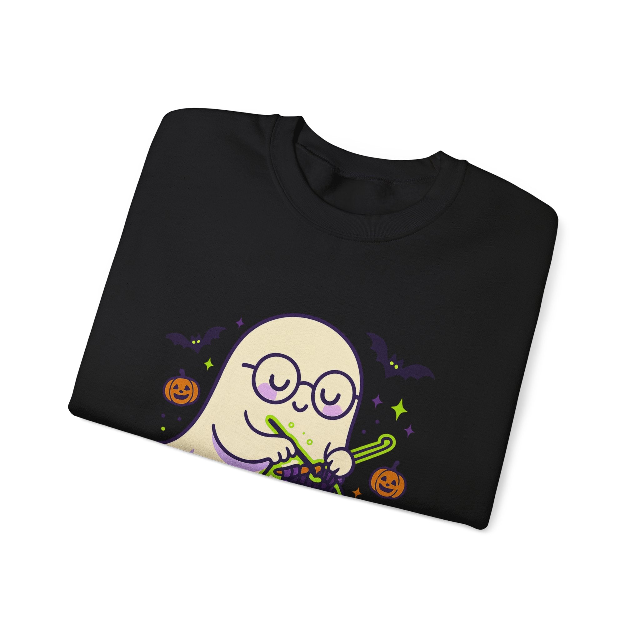 Crocheting Ghost with Halloween Charm Sweatshirt