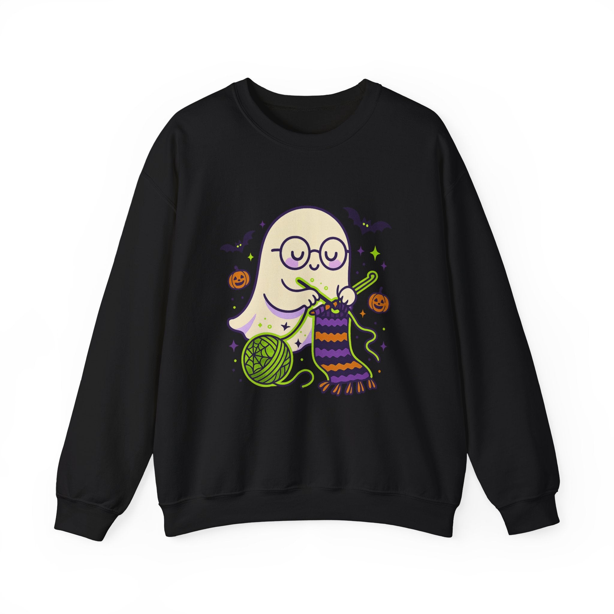 Crocheting Ghost with Halloween Charm Sweatshirt