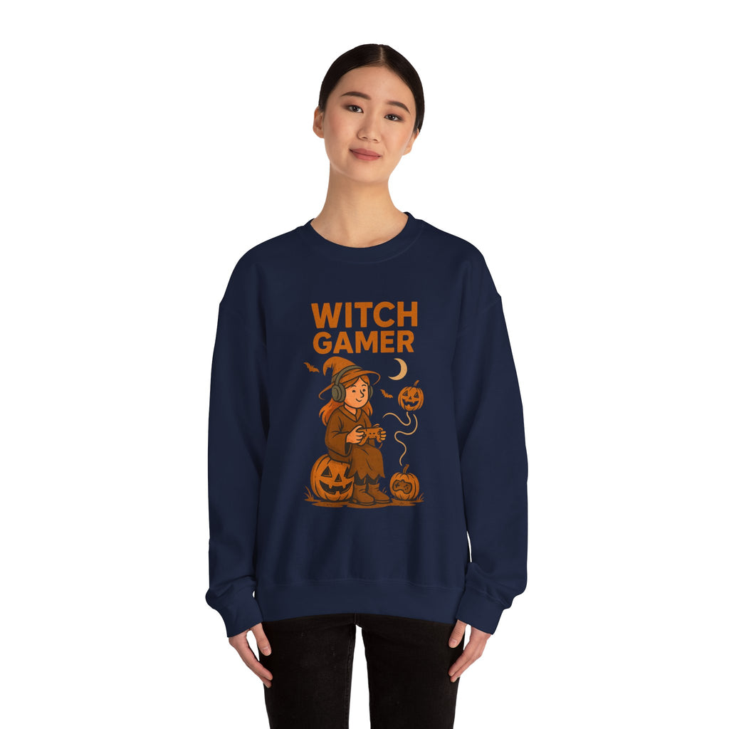 Witch Gamer Halloween Sweatshirt
