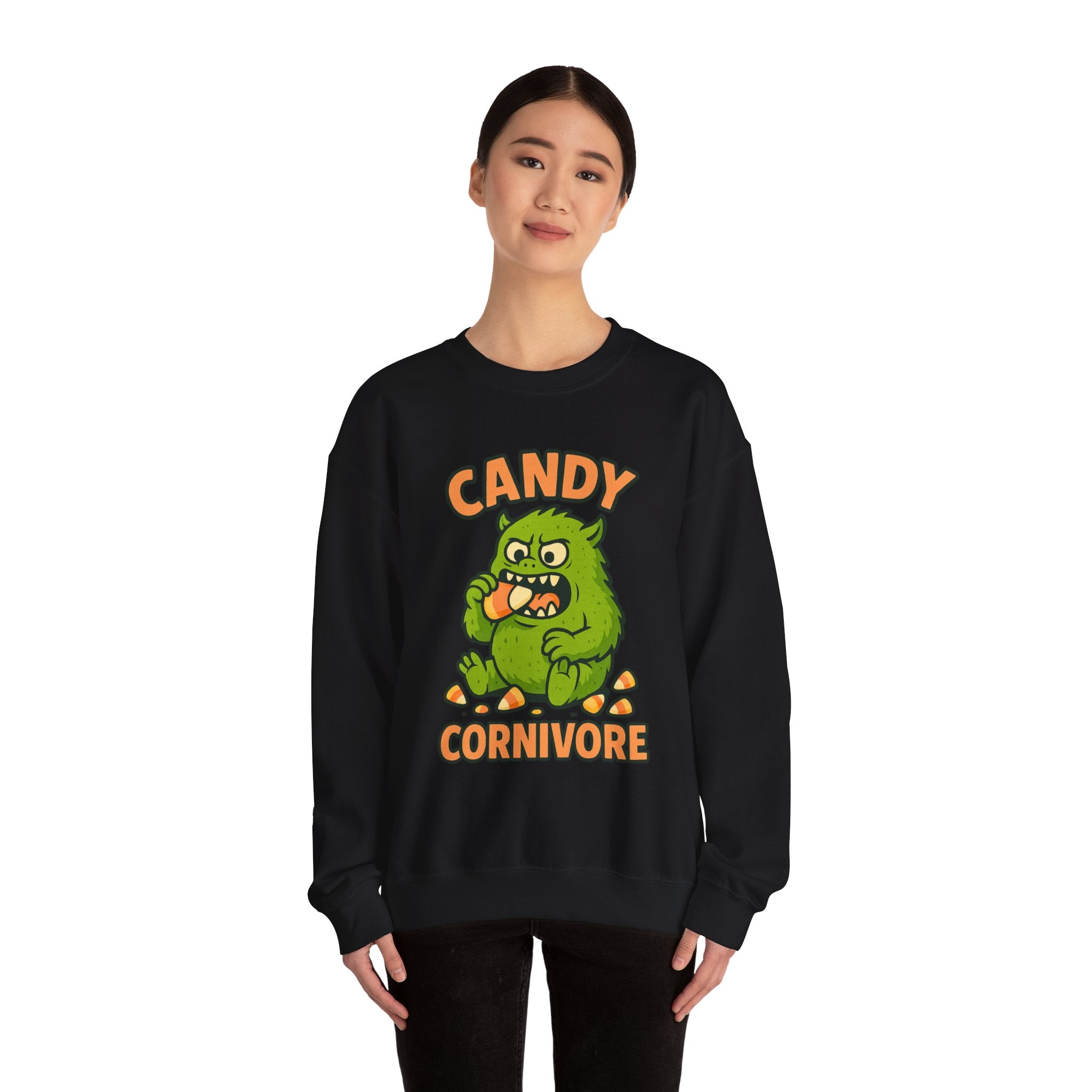 Candy Corn Monster Munching Delight Sweatshirt