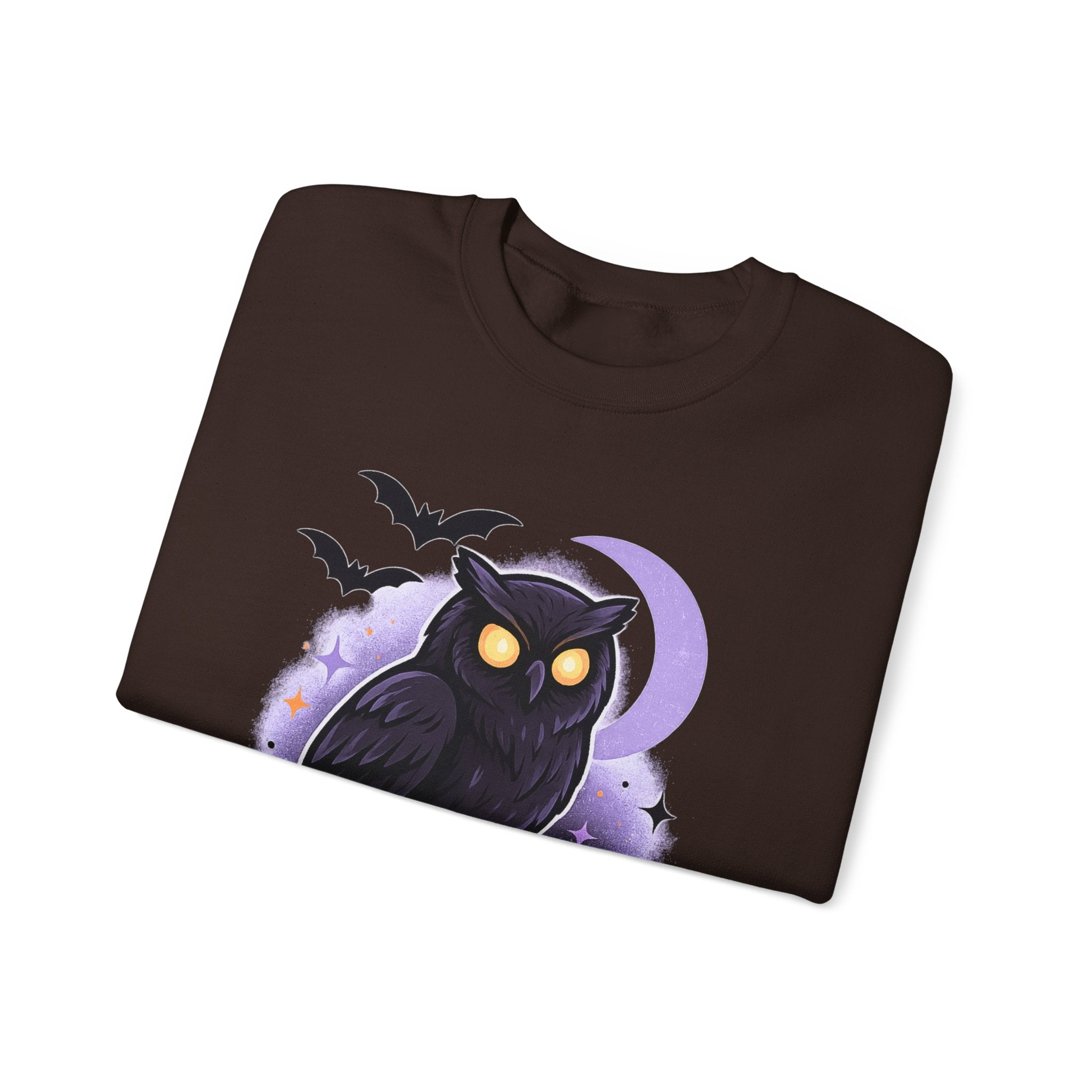 Spooky Owl and Pumpkin Night Sweatshirt