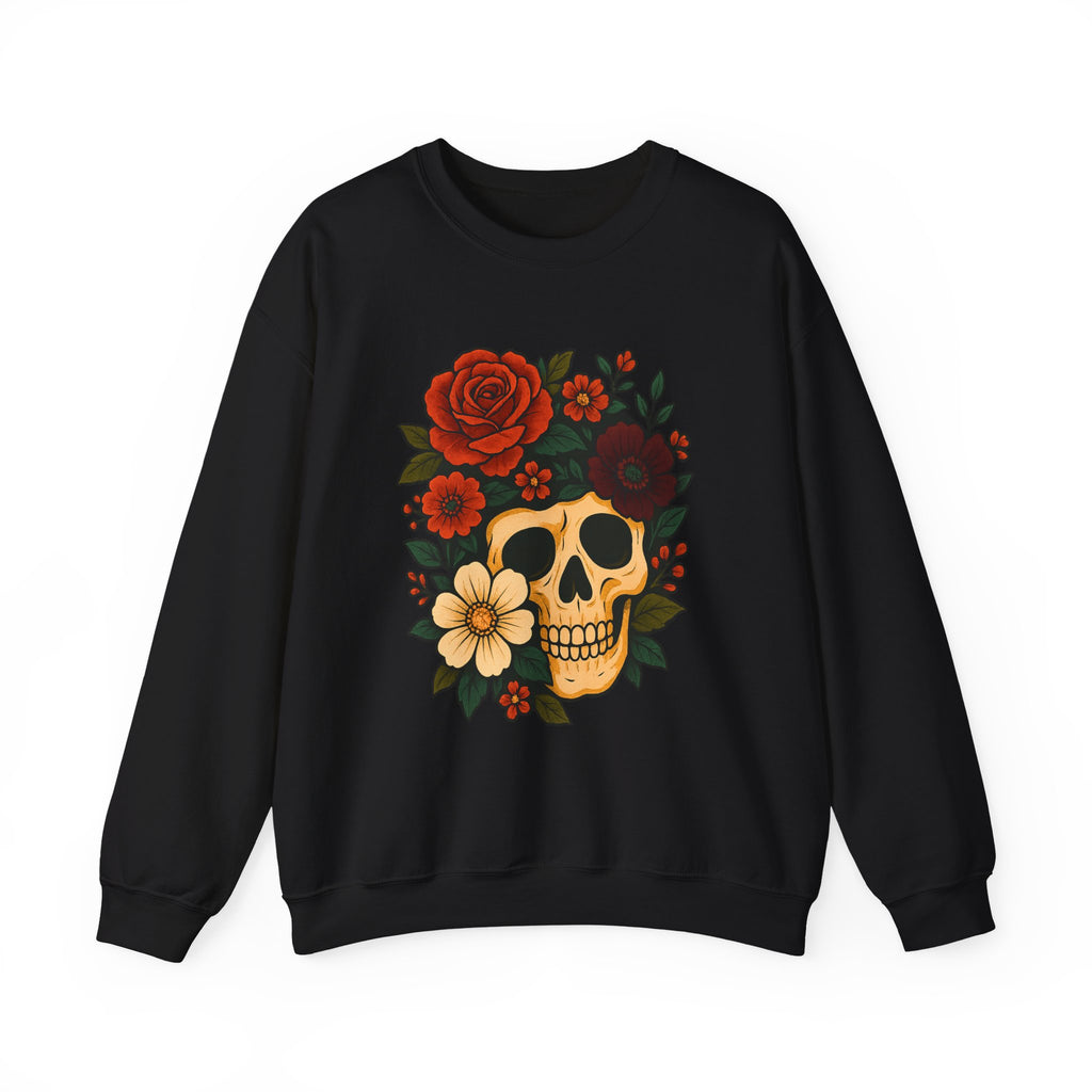 Floral Skull Halloween Sweatshirt