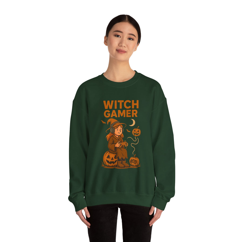 Witch Gamer Halloween Sweatshirt