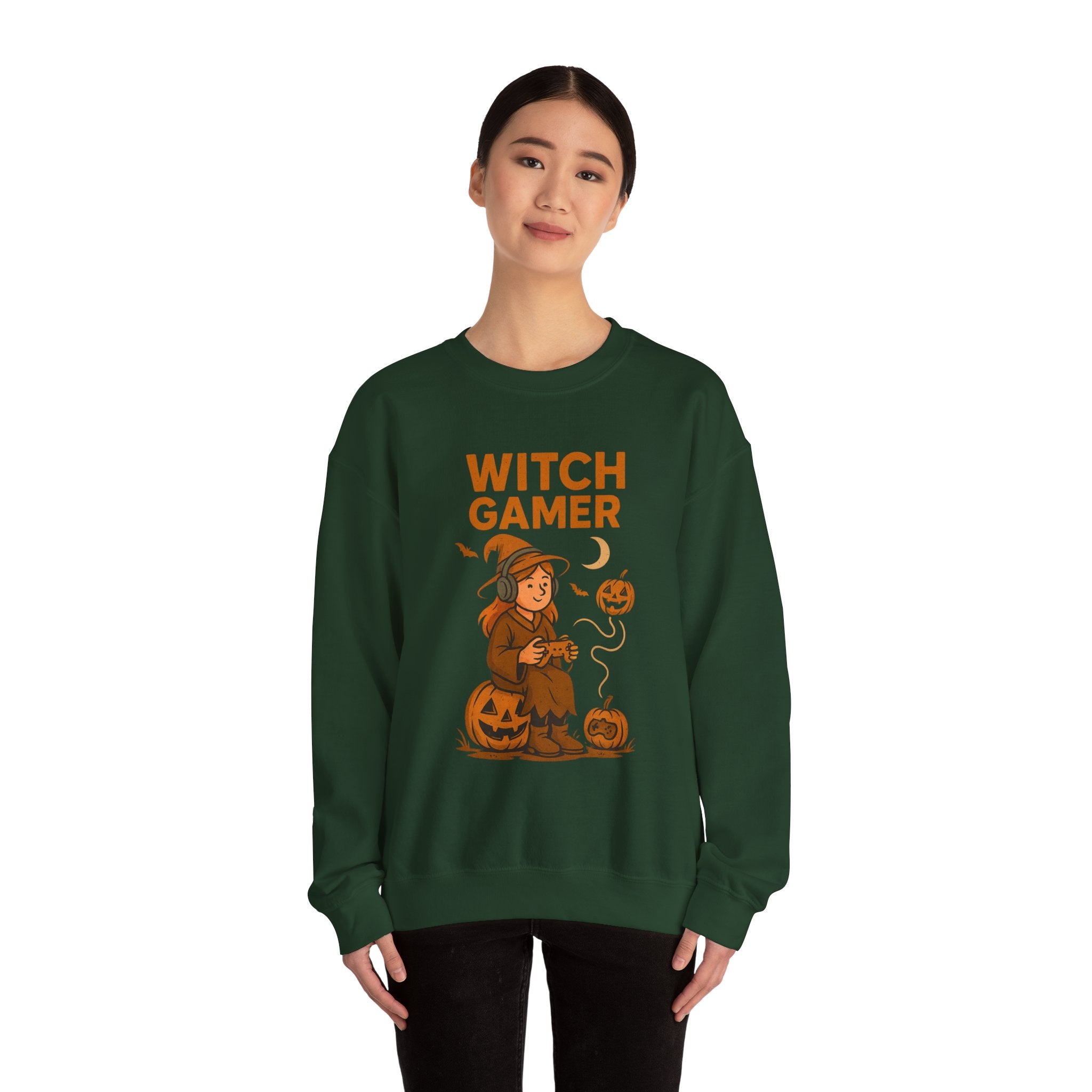 Witch Gamer Halloween Sweatshirt
