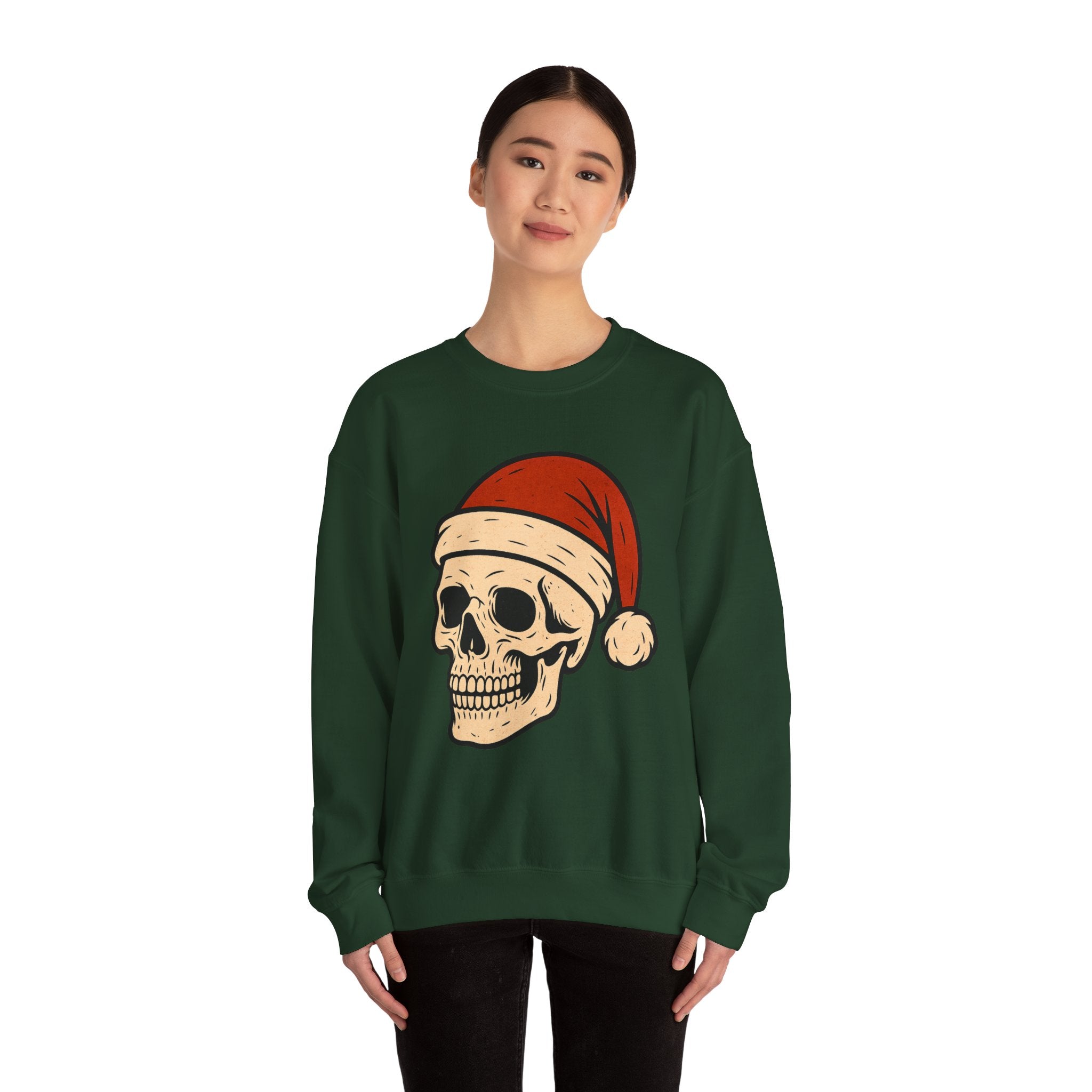 Skull with Santa Hat Sweatshirt
