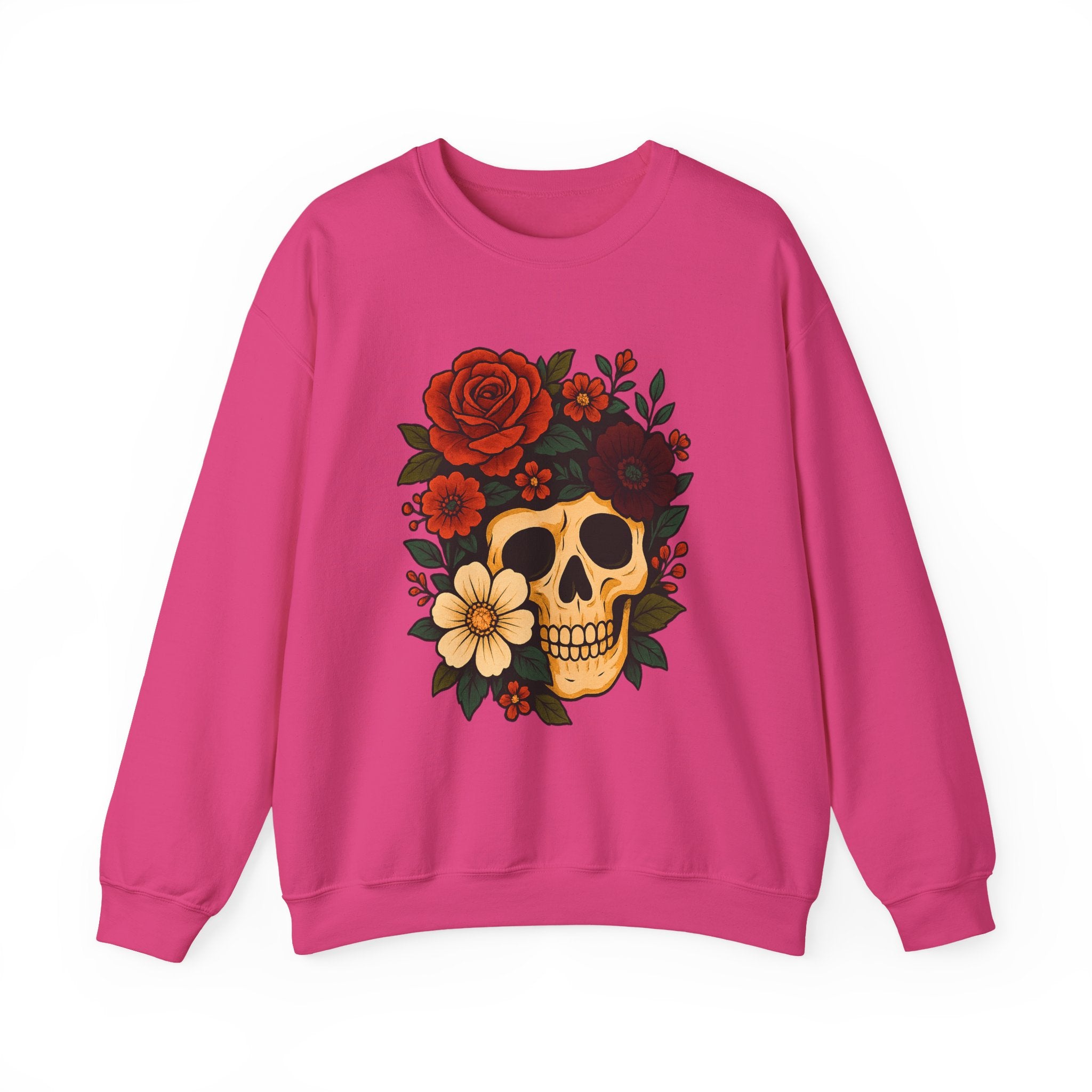 Floral Skull Halloween Sweatshirt