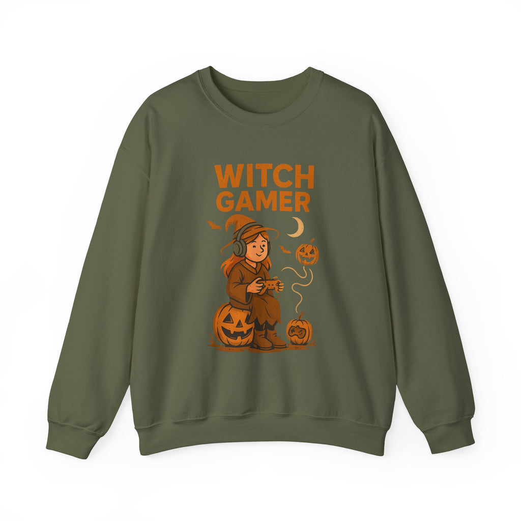 Witch Gamer Halloween Sweatshirt